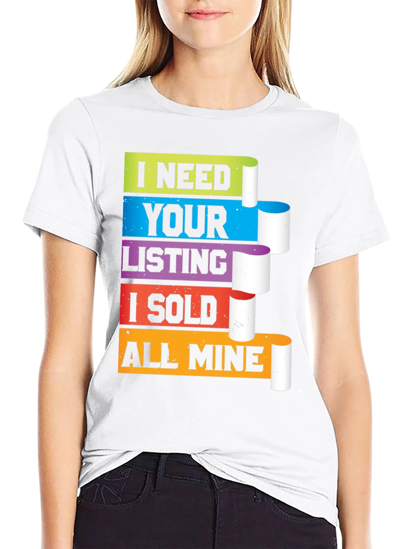 Black Realtor T-Shirt I Need Your Listing I Sold All Mine view 9