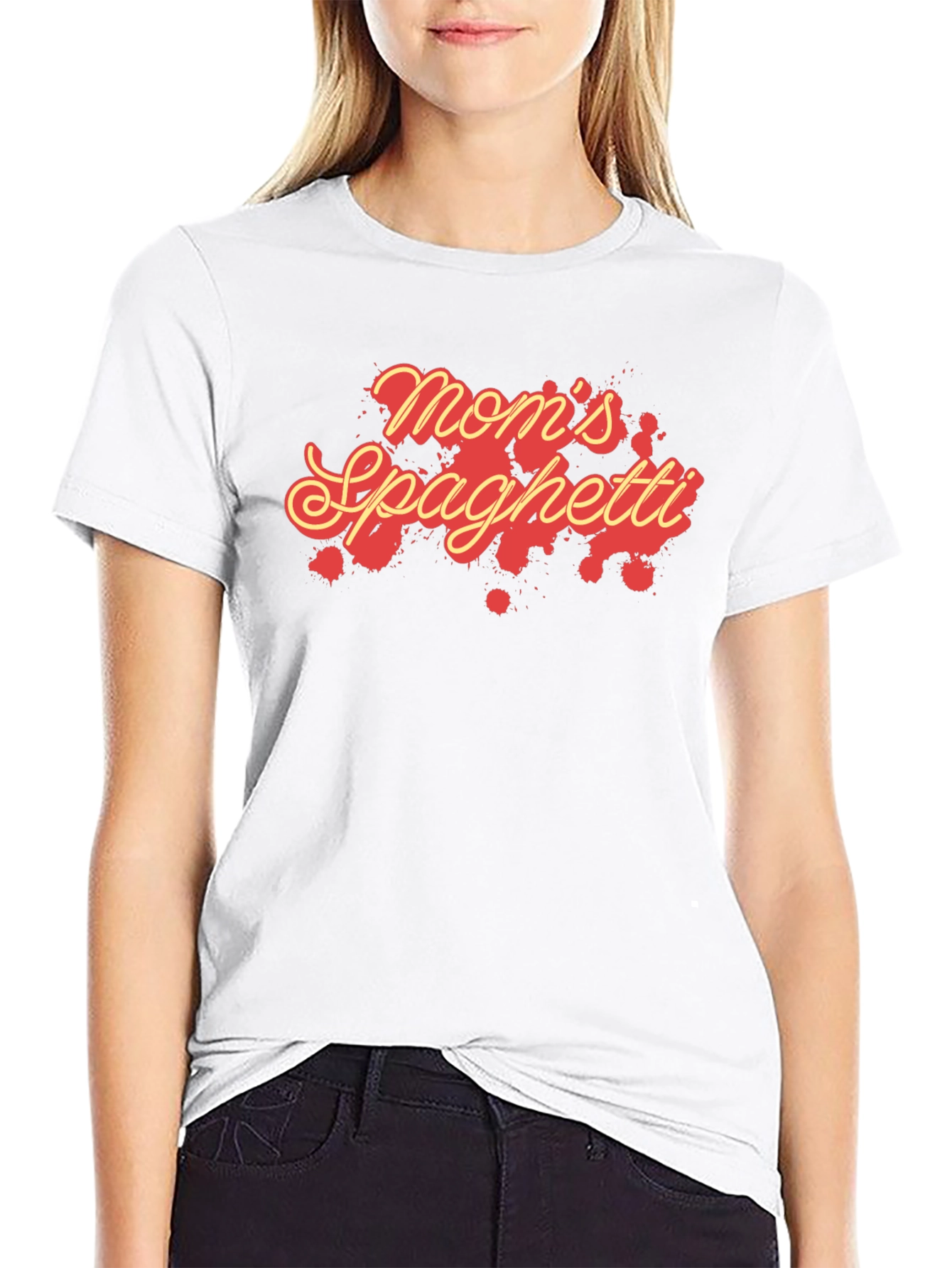 Black Mom's Spaghetti Graphic T-Shirt - Unisex view 9