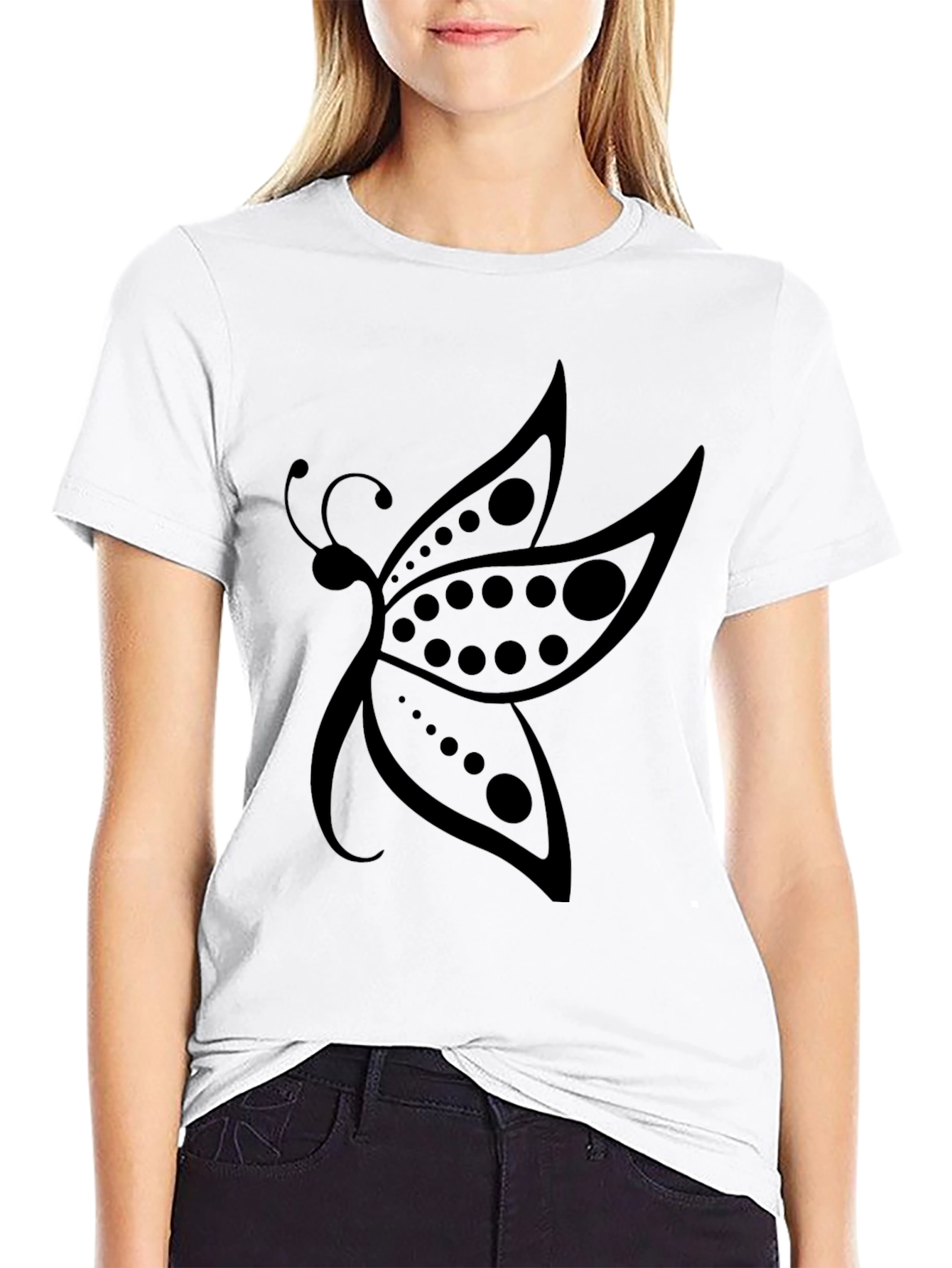 Black Butterfly Graphic T-Shirt - Stylish Black Tee view 9