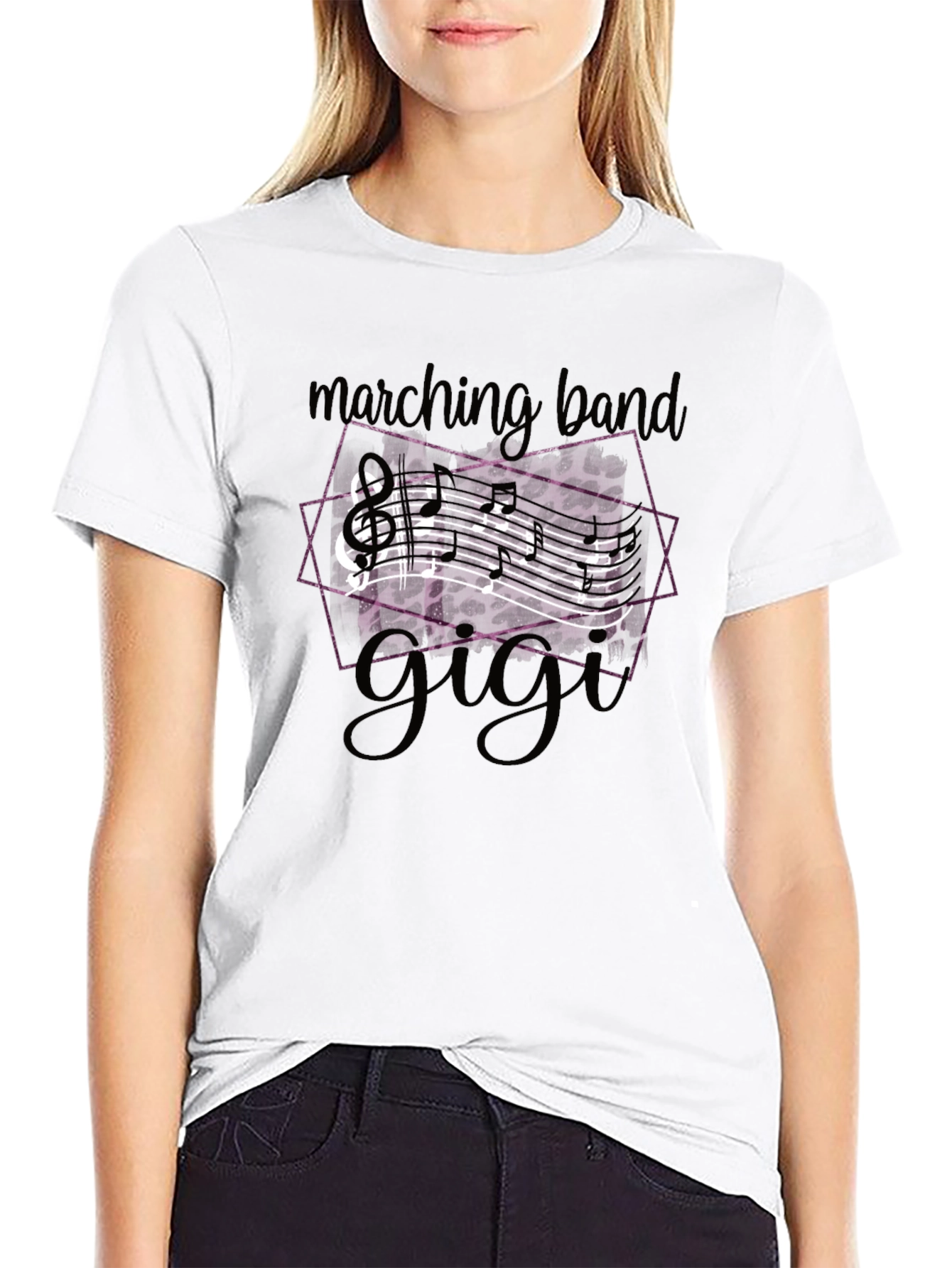 Black Marching Band Gigi T-Shirt - Music Lover Tee view 9