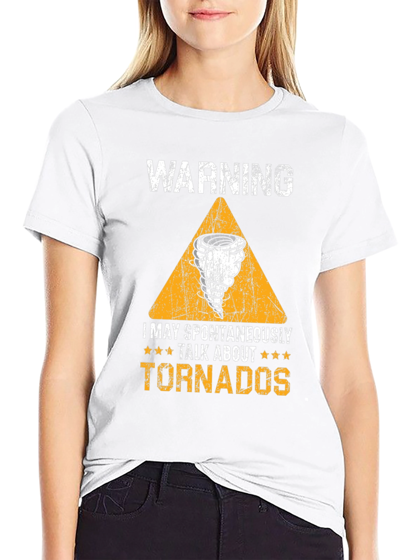 Black Warning I May Spontaneously Talk About Tornadoes T-Shirt view 9