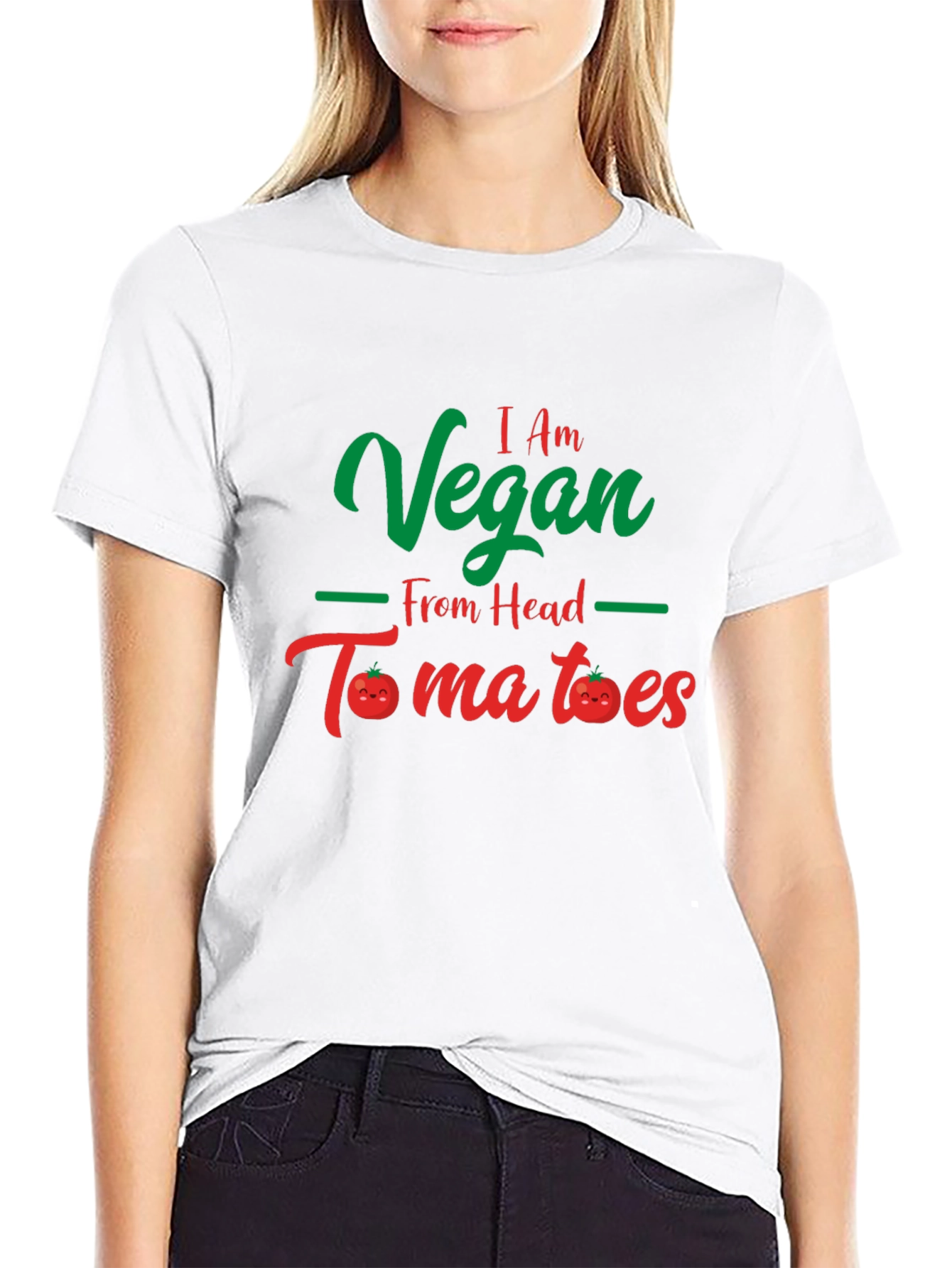 Black Vegan From Head Tomatoes Black T-Shirt view 9