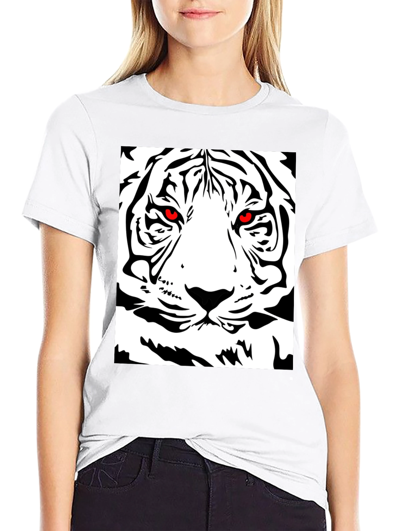 Black Tiger Graphic Tee - Bold Black T-Shirt view 9
