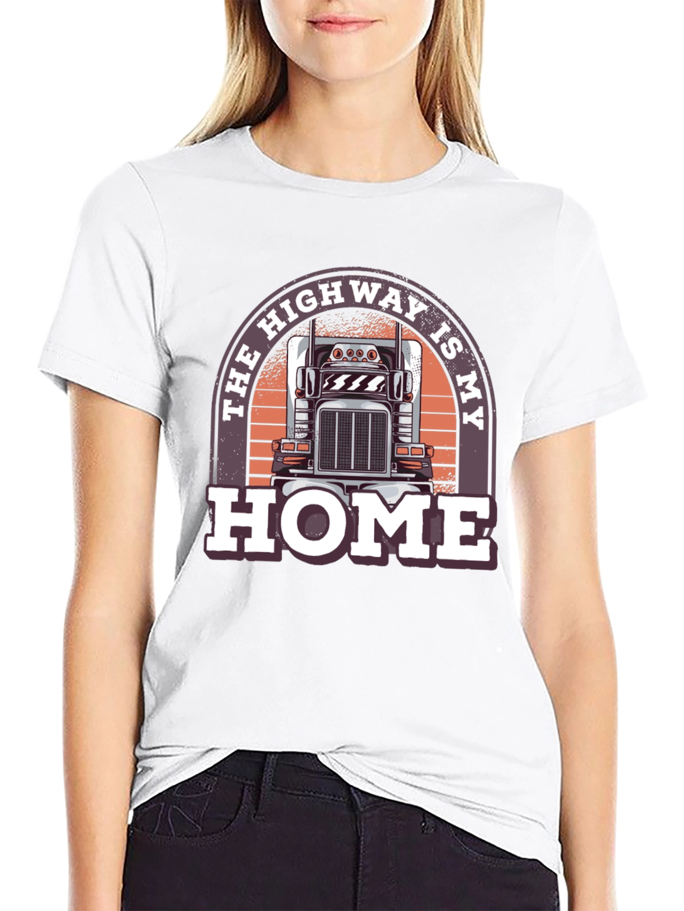 Black Highway Is My Home Trucker T-Shirt view 9