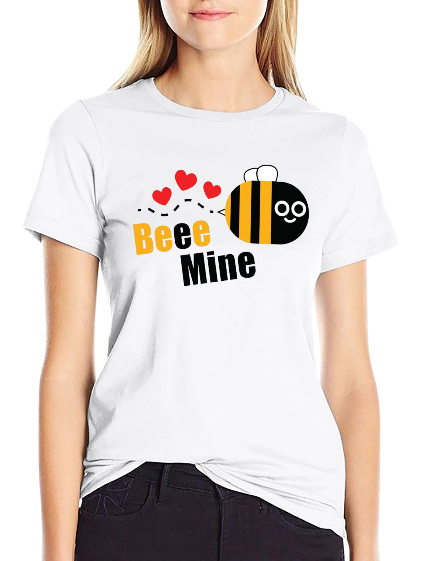 Black Bee Mine Graphic T-Shirt - Cute Valentine's Day Tee view 9