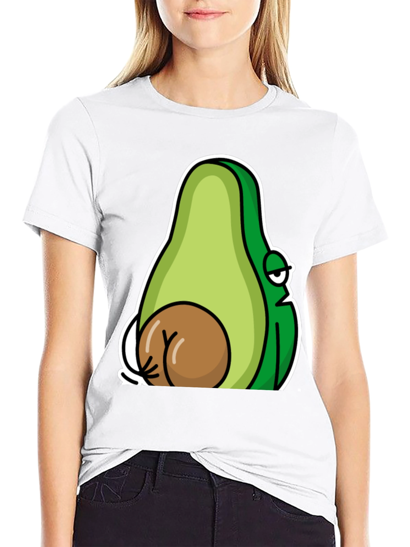 Black Funny Avocado T-Shirt - Novelty Graphic Tee view 9