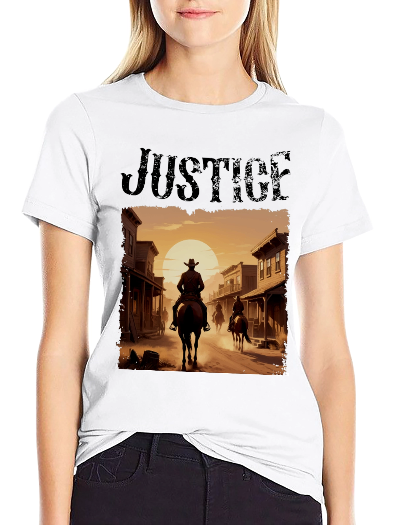 Black Justice Cowboy T-Shirt view 9