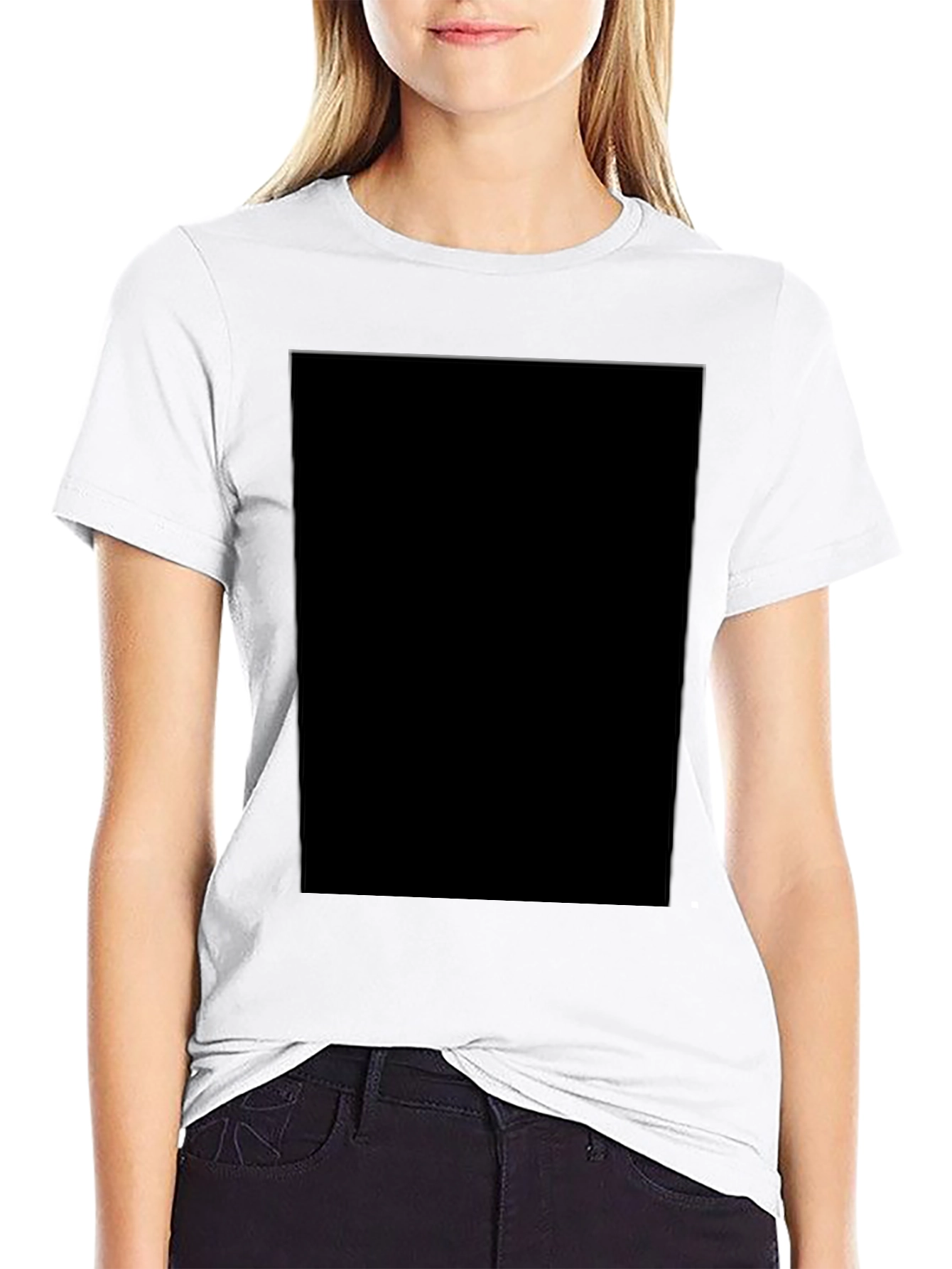 Black Men's Basic Black Short Sleeve T-Shirt view 9