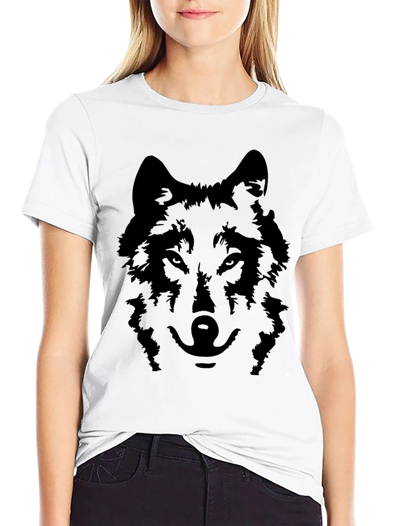 Black Black Wolf Graphic Tee - Men's Short Sleeve T-Shirt view 9