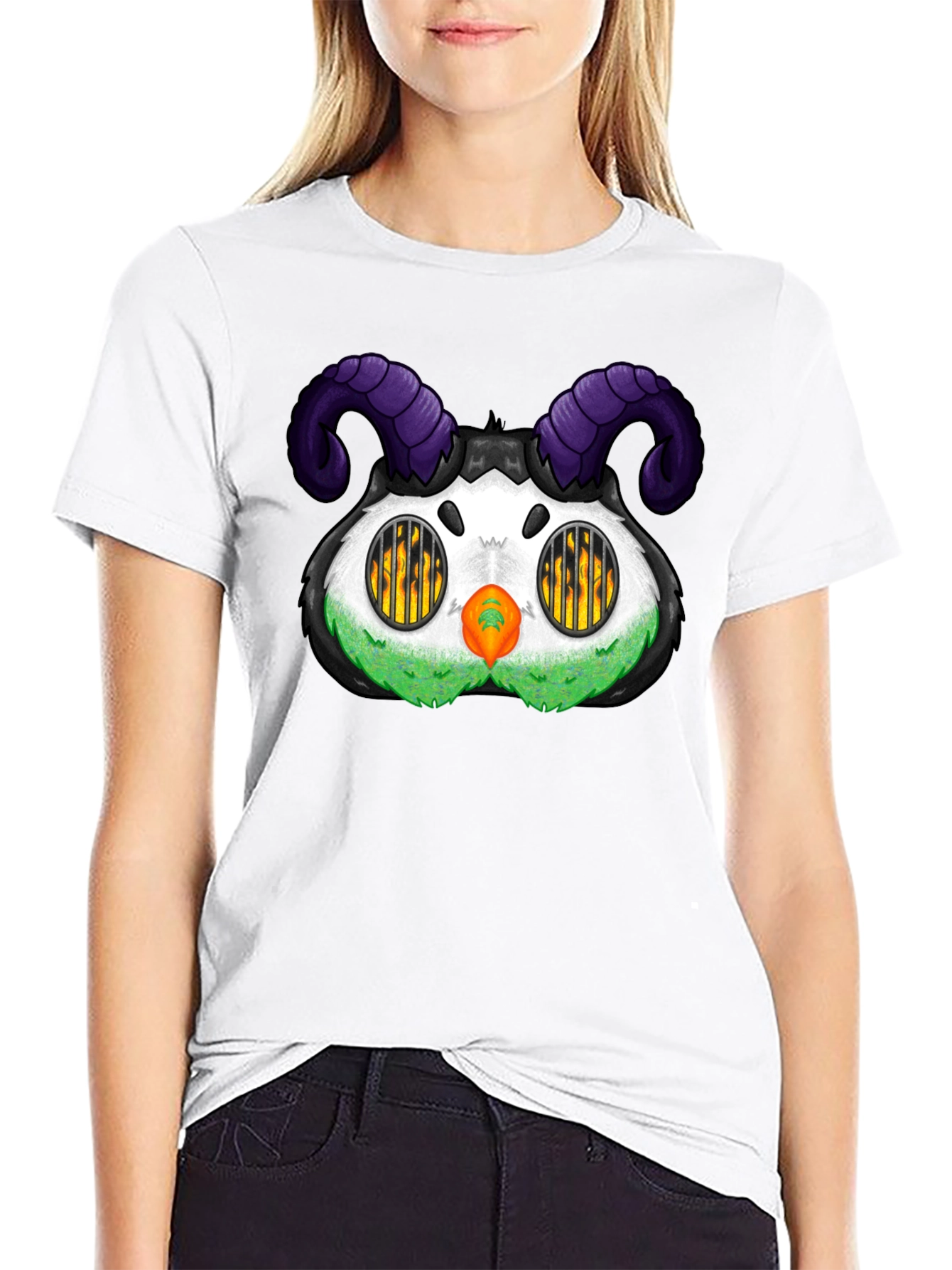 Black Monster T-Shirt with Horns view 9