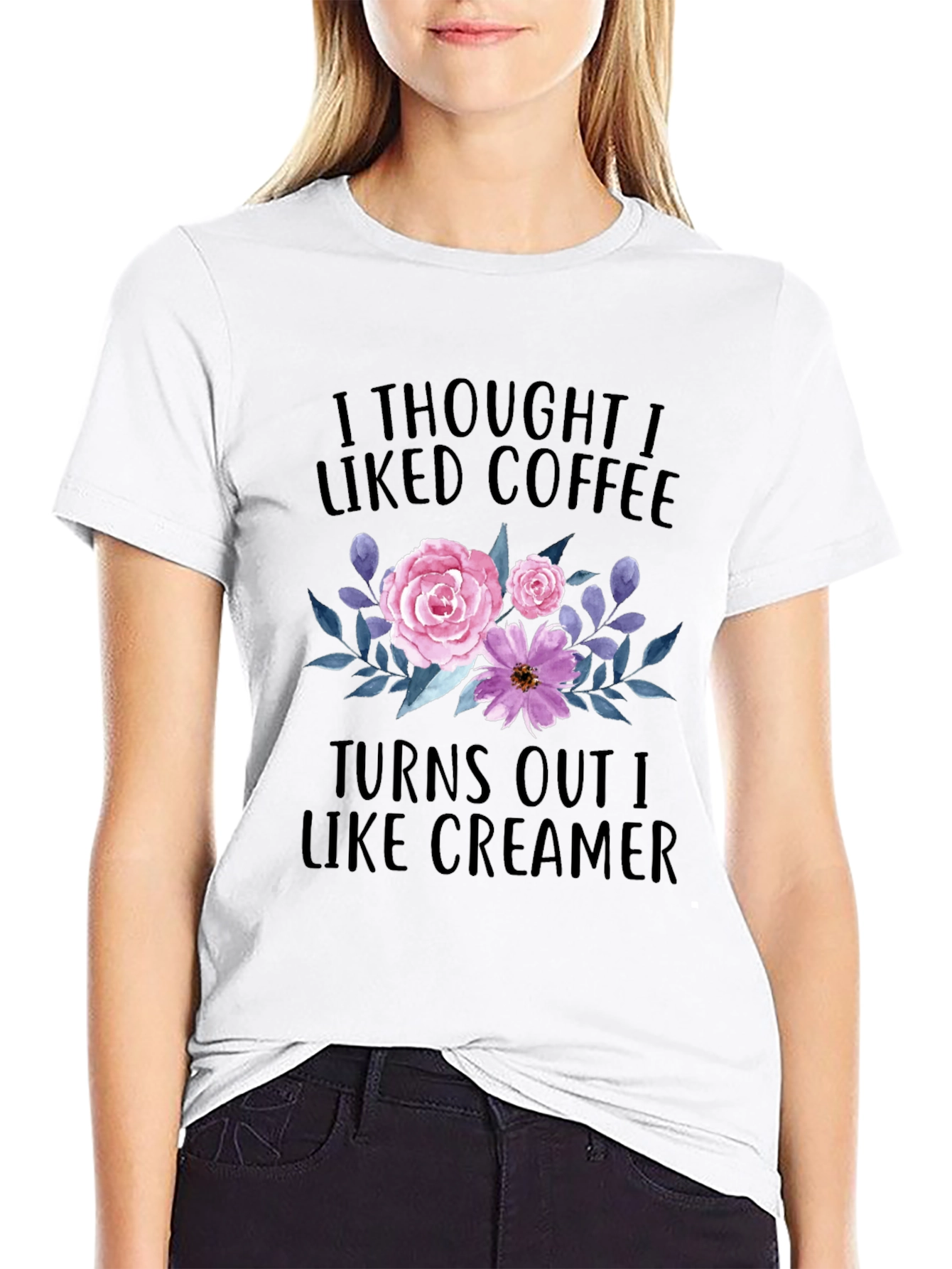 Black Coffee Lover T-Shirt: I Like Creamer view 9