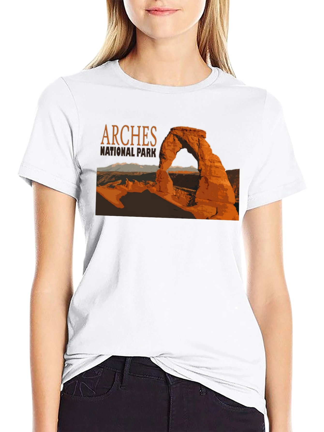 Black Arches National Park Graphic T-Shirt view 9