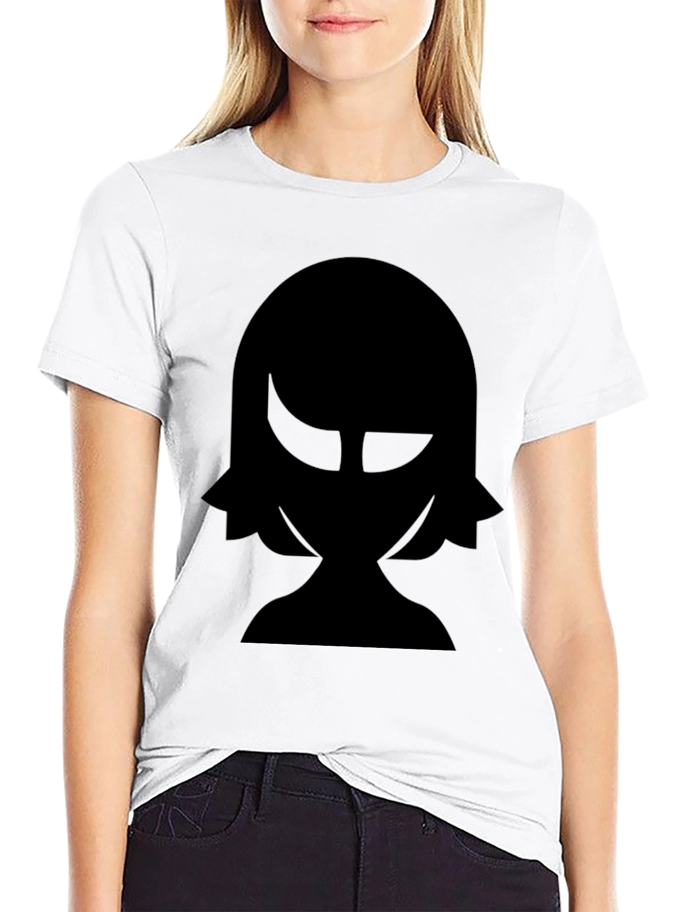 Black Silhouette Graphic Black T-Shirt view 9