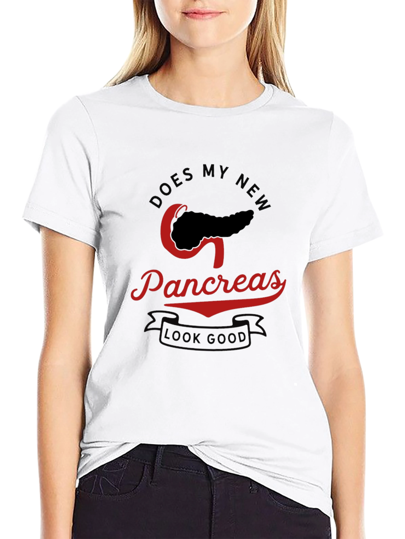 Black Funny Pancreas Transplant T-Shirt view 9