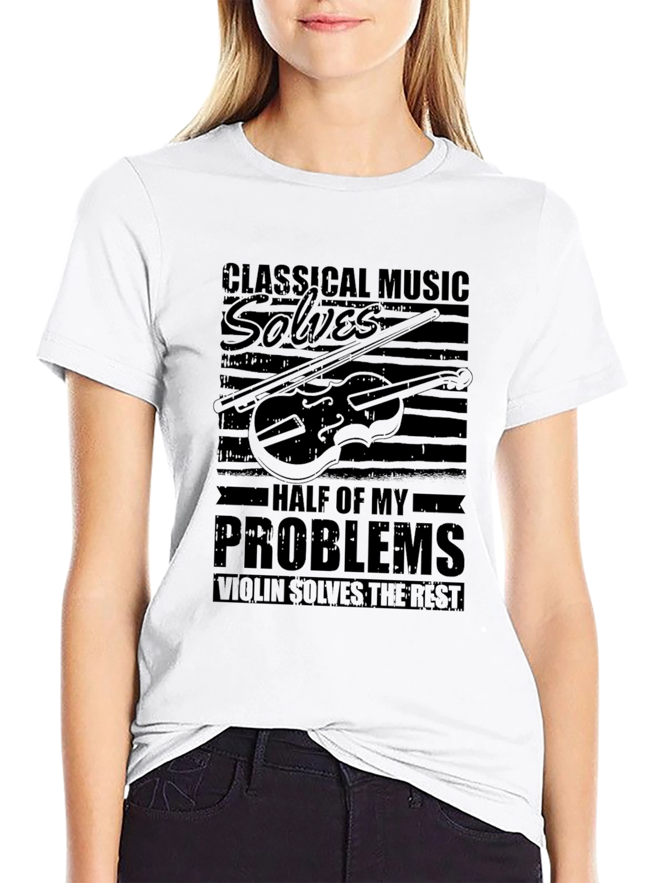 Black Classical Music Solves My Problems T-Shirt view 9