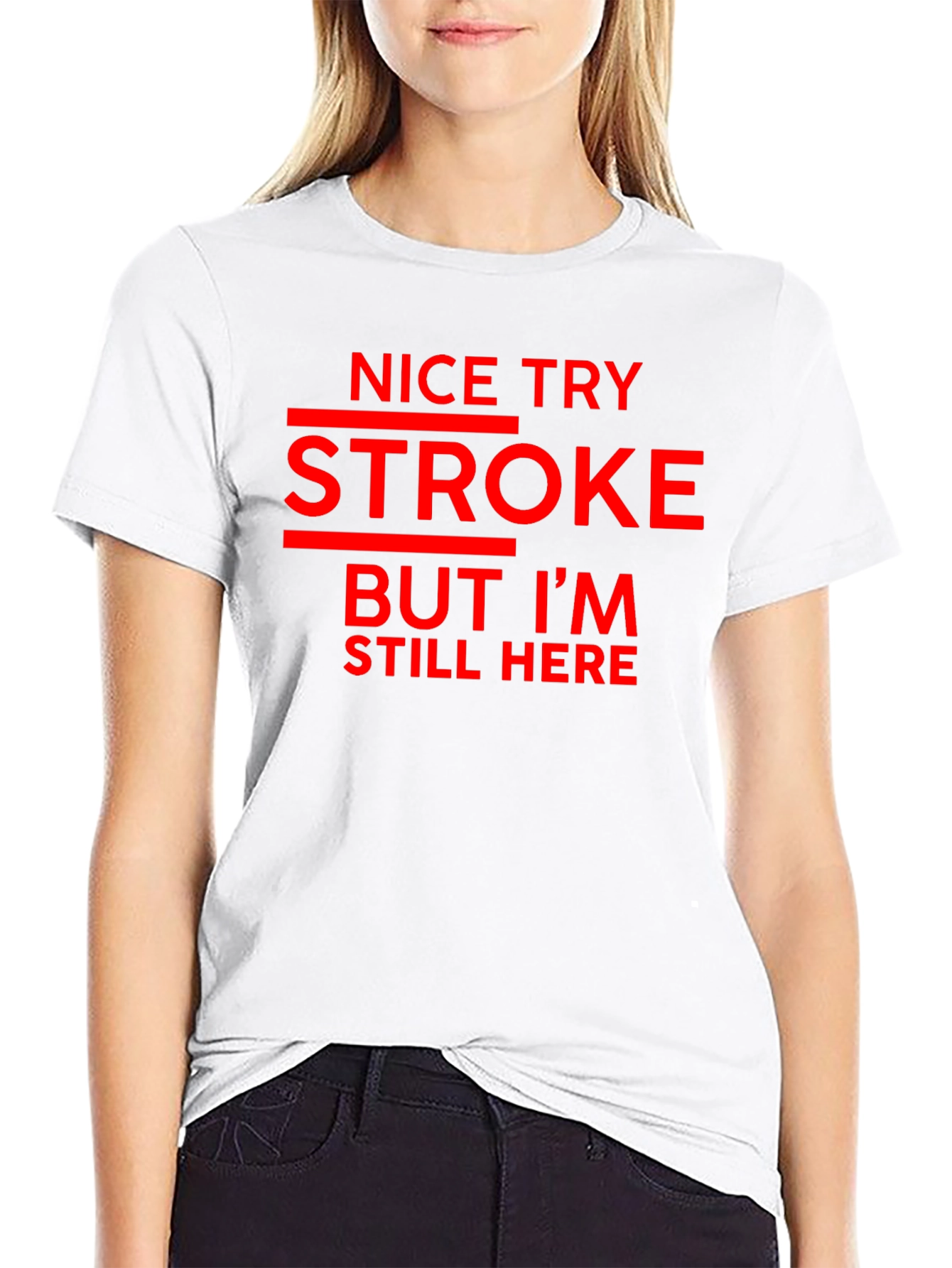 Black Funny Stroke Survivor Graphic Tee view 9