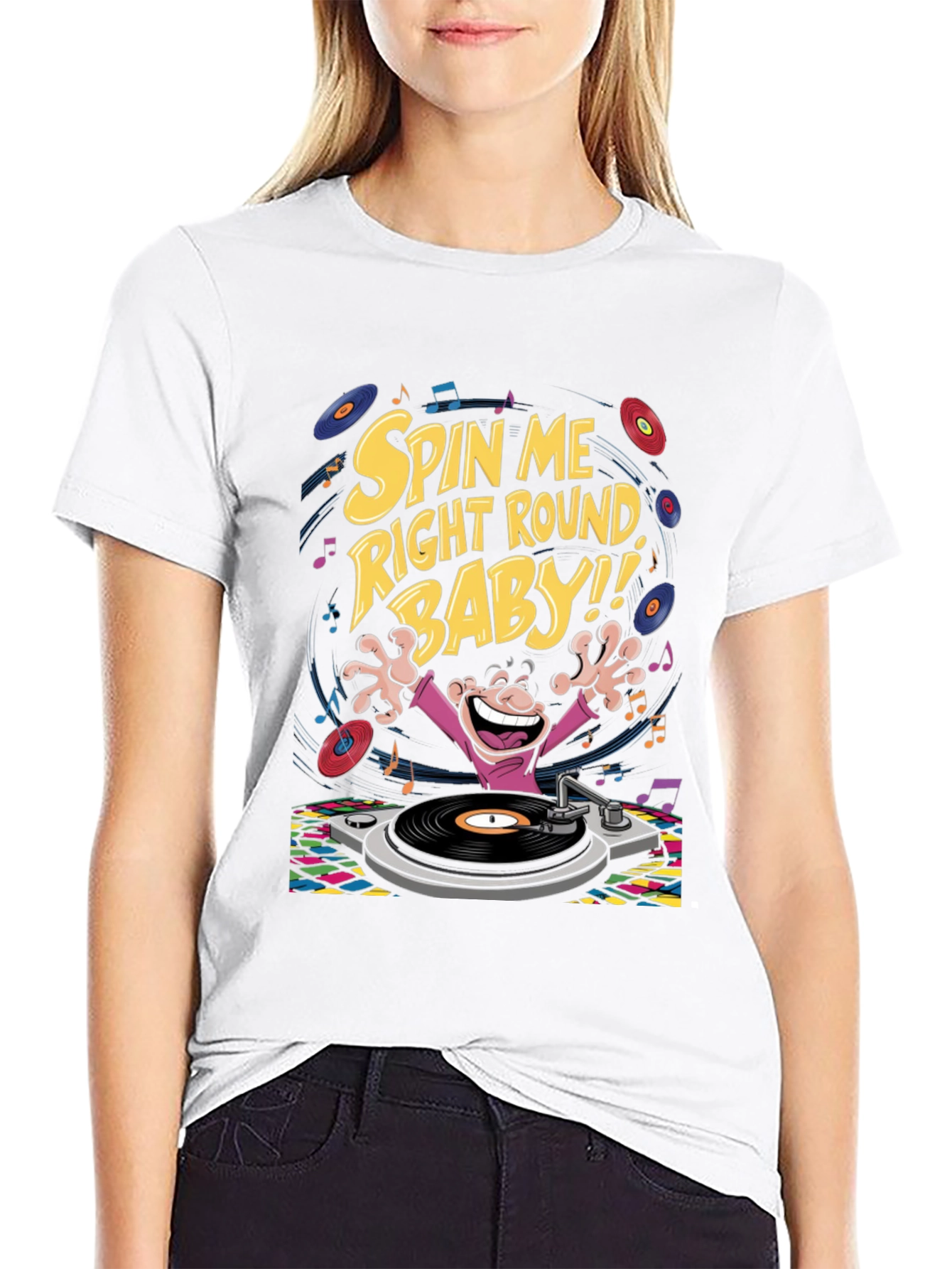 Black Spin Me Right Round T-Shirt view 9