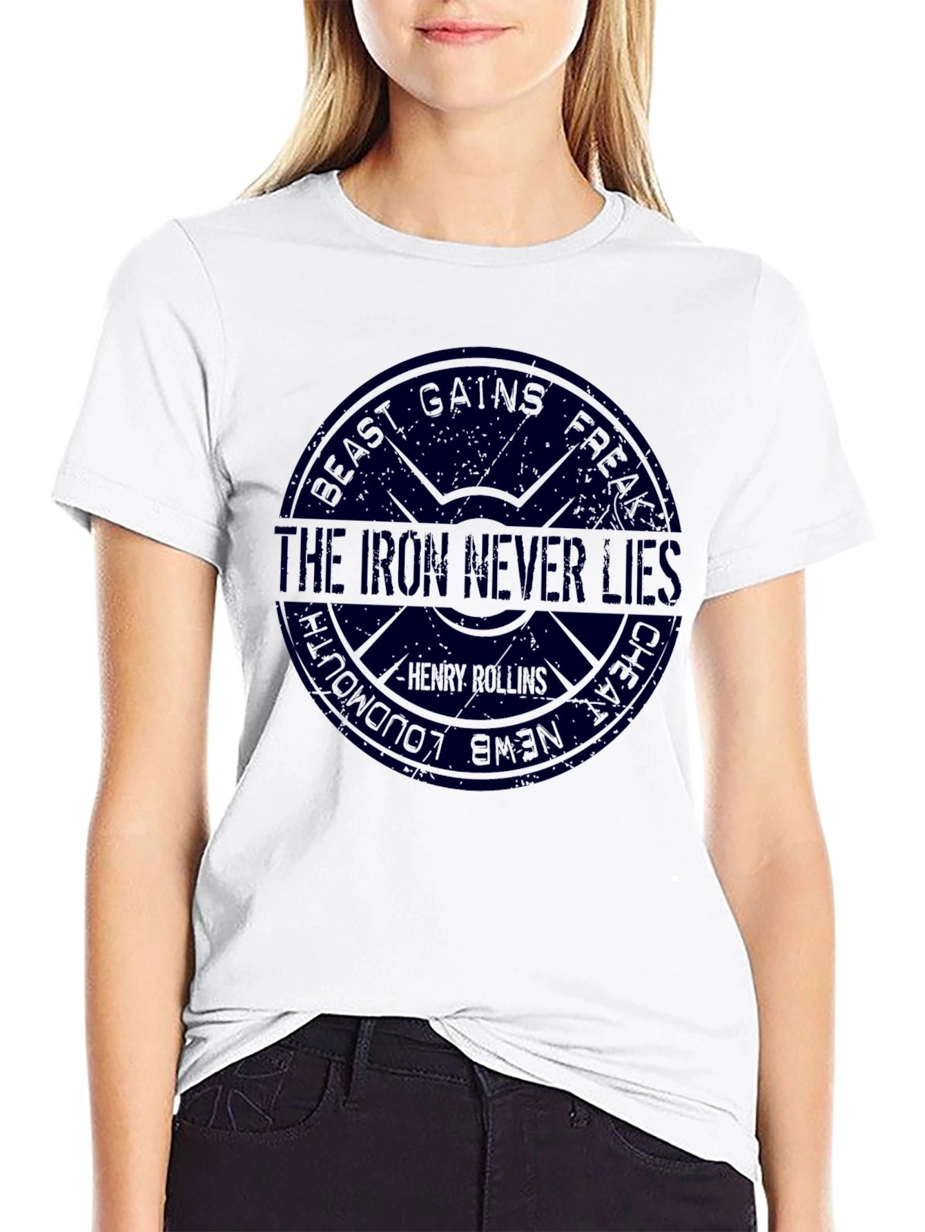 Black The Iron Never Lies Graphic Tee view 9