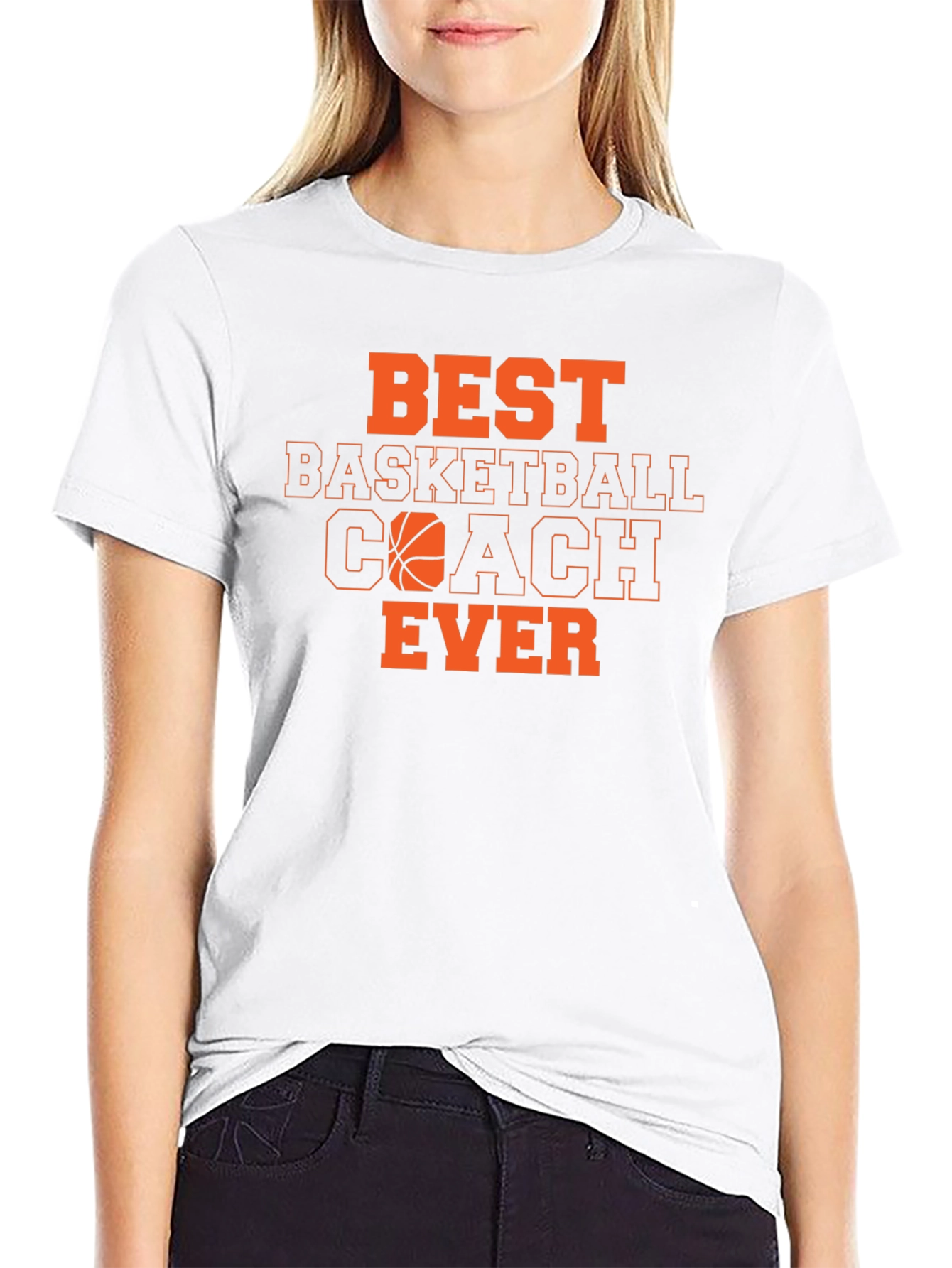 Black Best Basketball Coach Ever Black Graphic Tee view 9