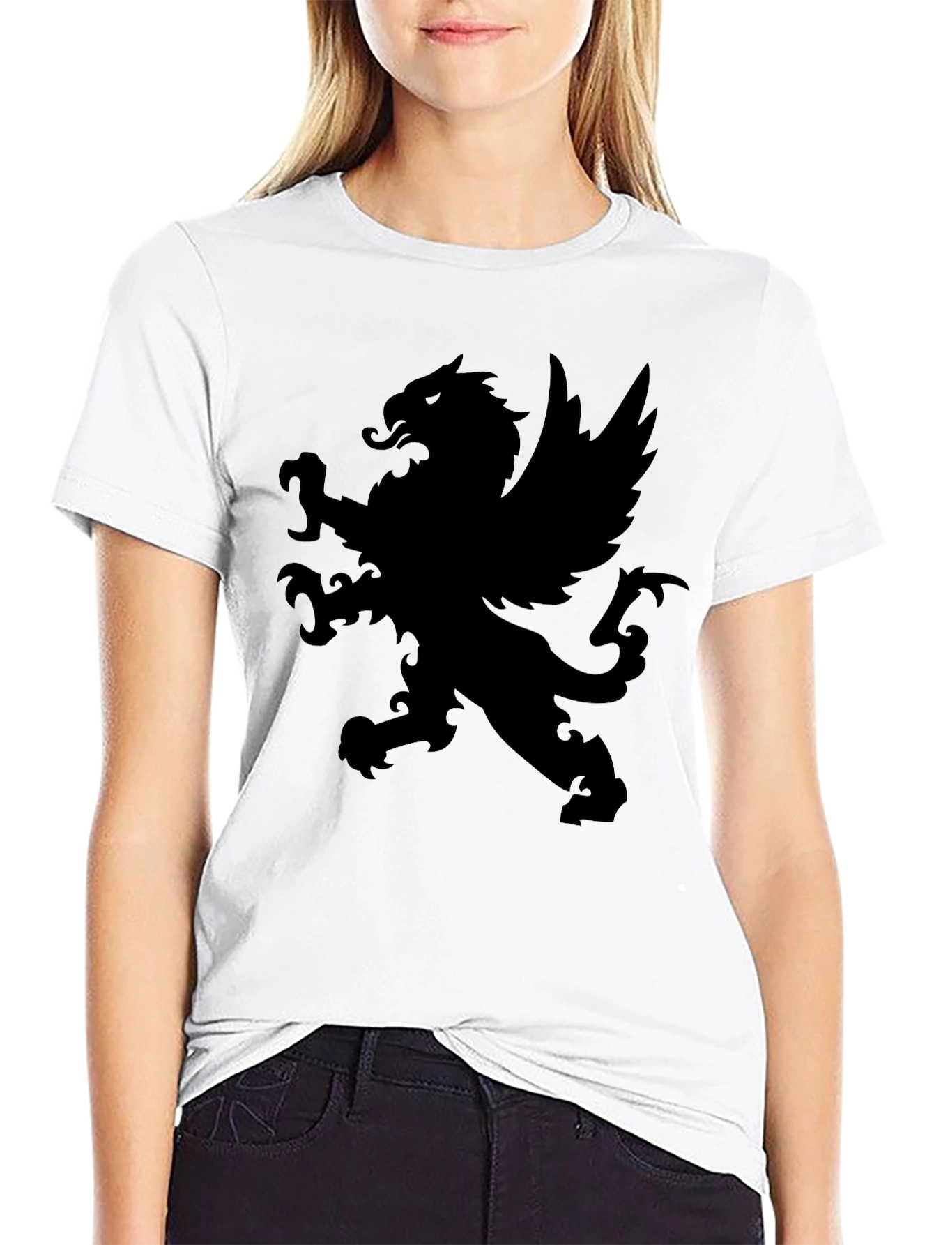 Black Gryphon Graphic Black T-Shirt view 9