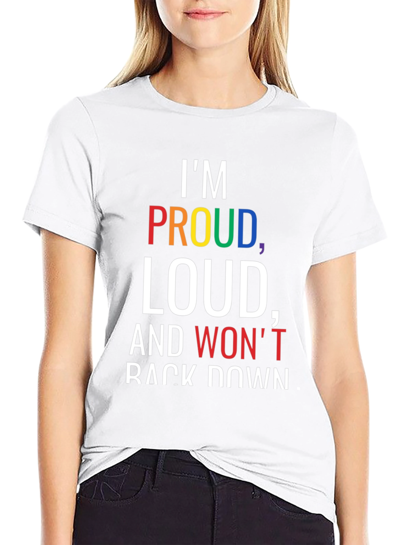 Black Proud Loud T-Shirt - Black Pride Tee view 9