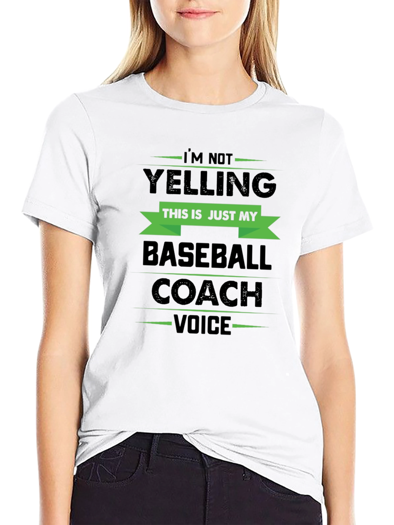 Black Baseball Coach Voice T-Shirt - Funny Coach Tee view 9