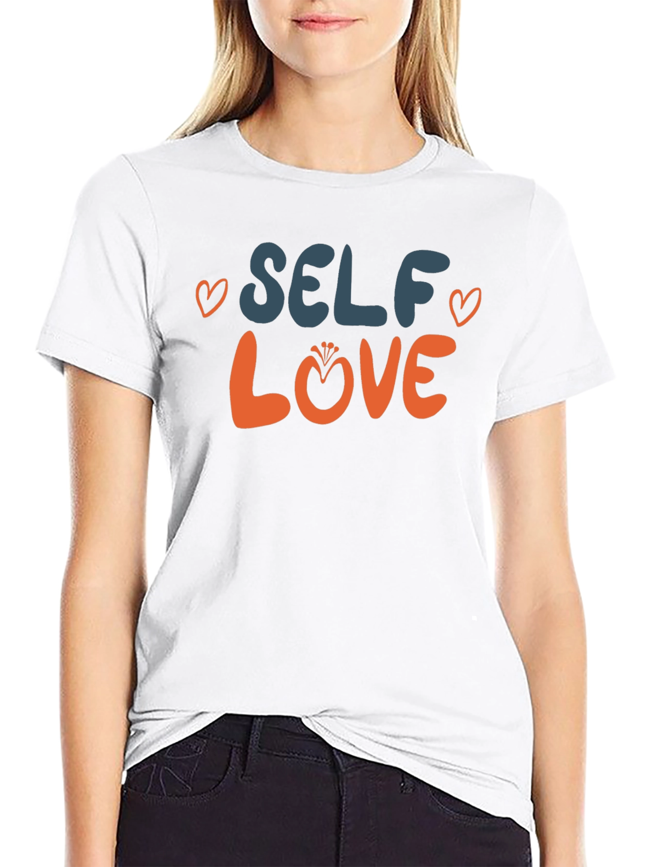 Black Self Love Graphic Tee - Black Unisex T-Shirt view 9