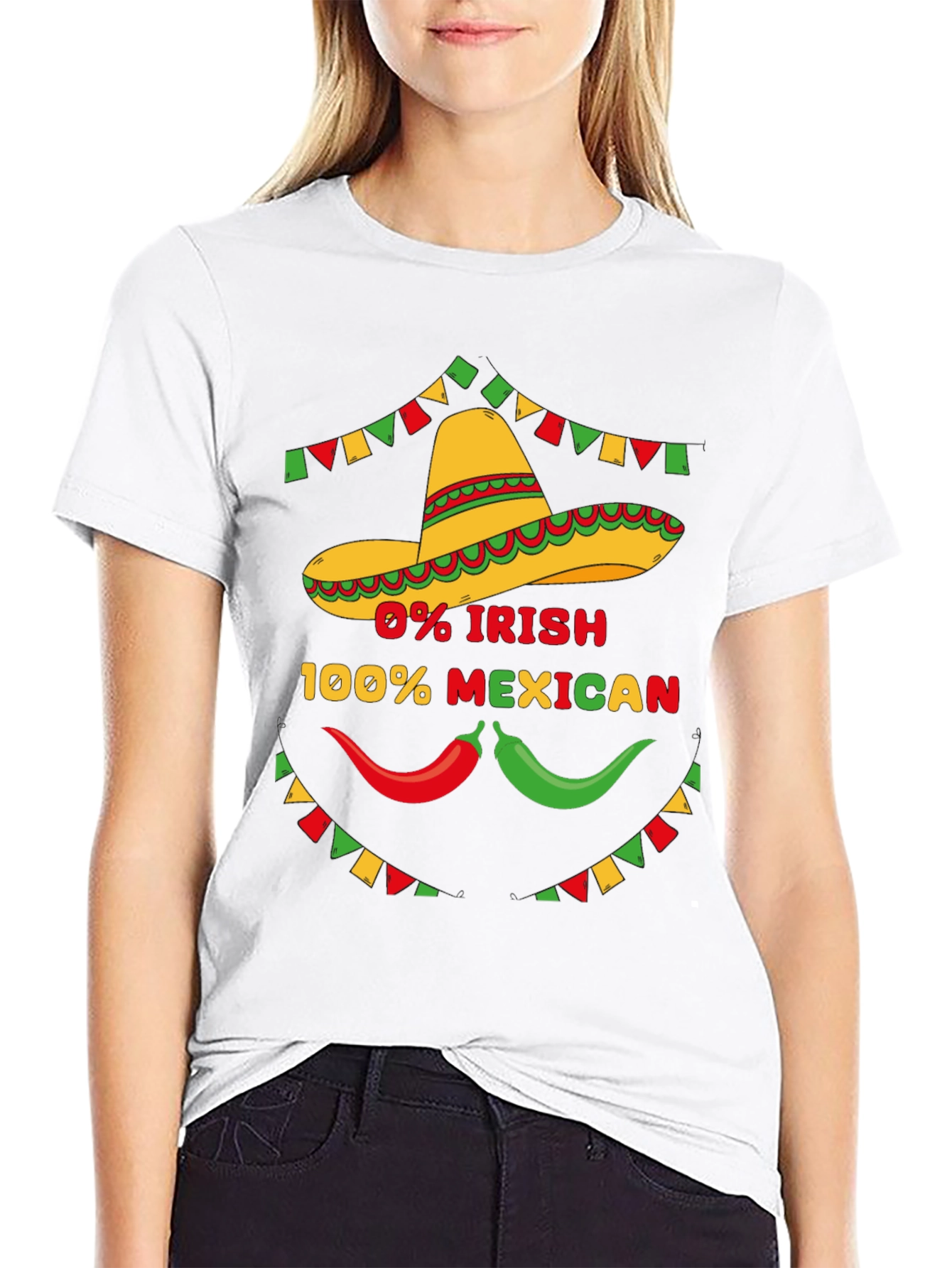 Funny 0% Irish 100% Mexican Graphic Tee - 9