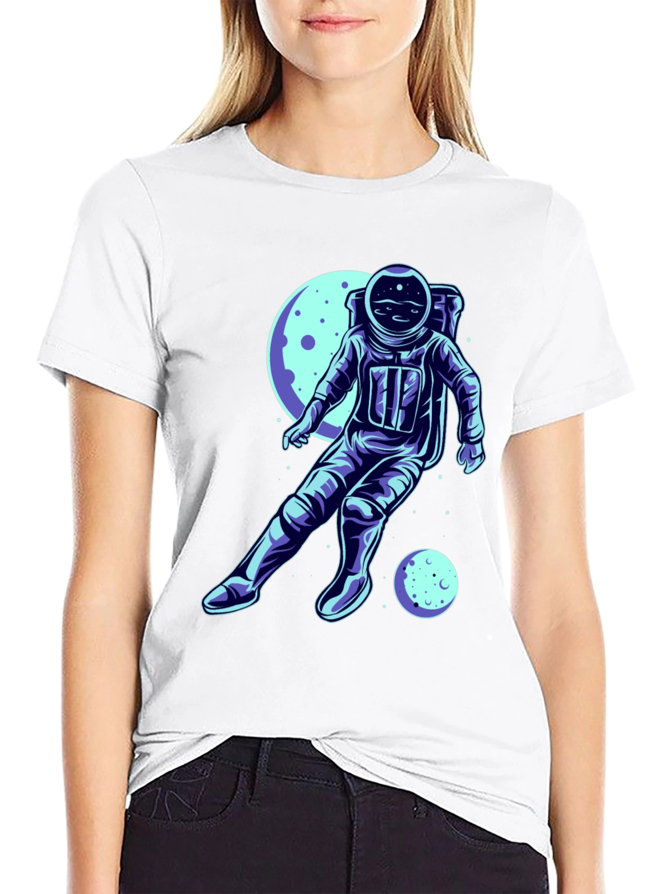 Black Astronaut Graphic Tee - Space Adventure Shirt view 9