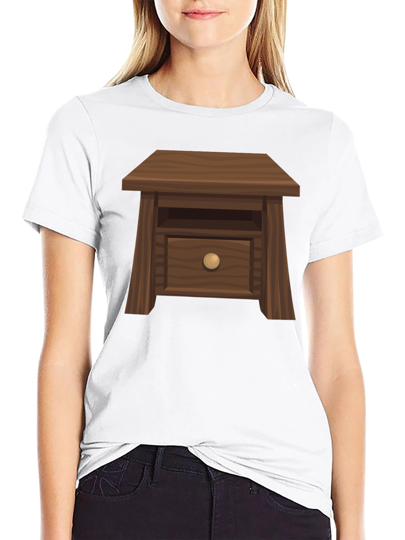 Black Novelty Nightstand Graphic Tee - Unique & Comfortable view 9