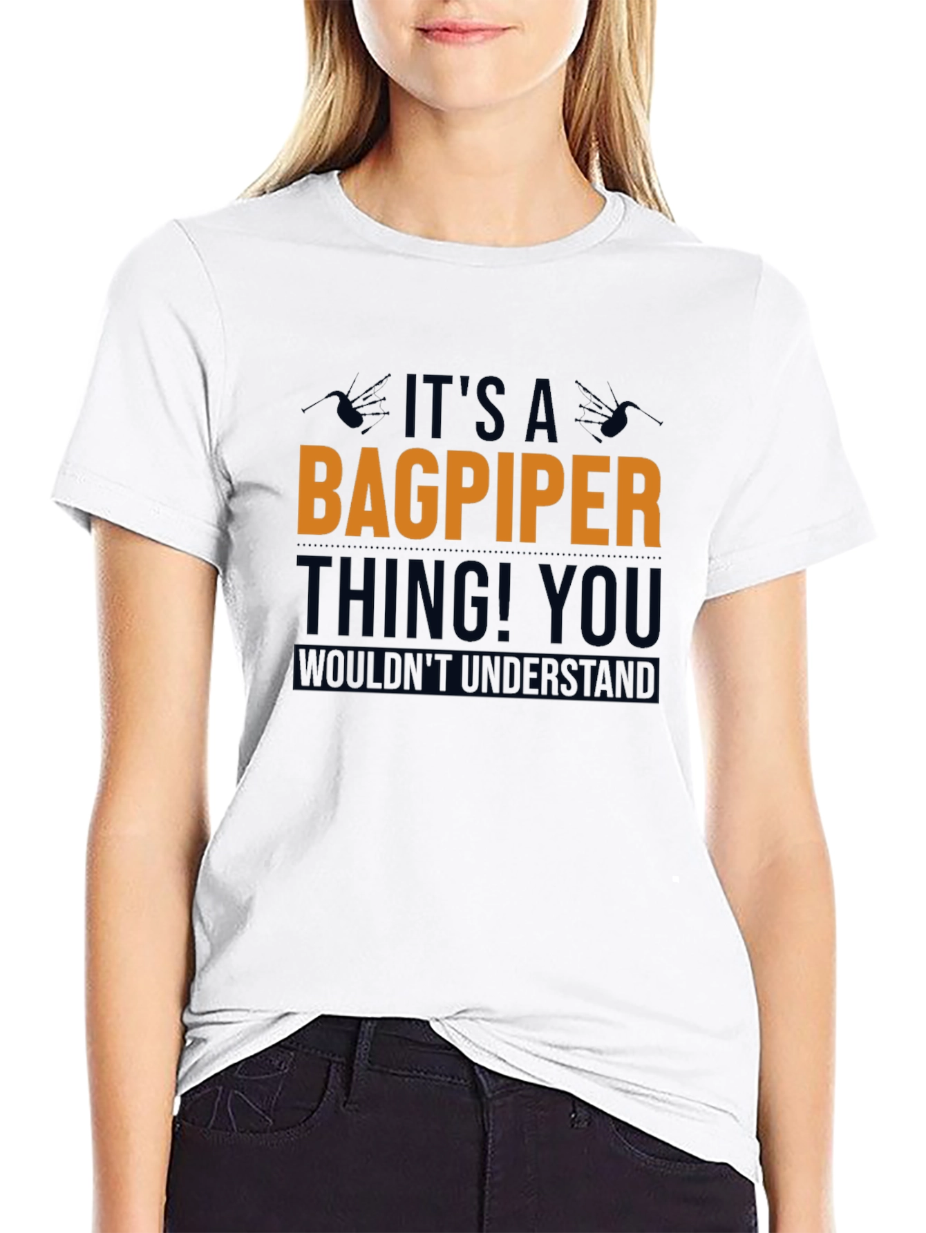 Black It's a Bagpiper Thing T-Shirt - Black view 9