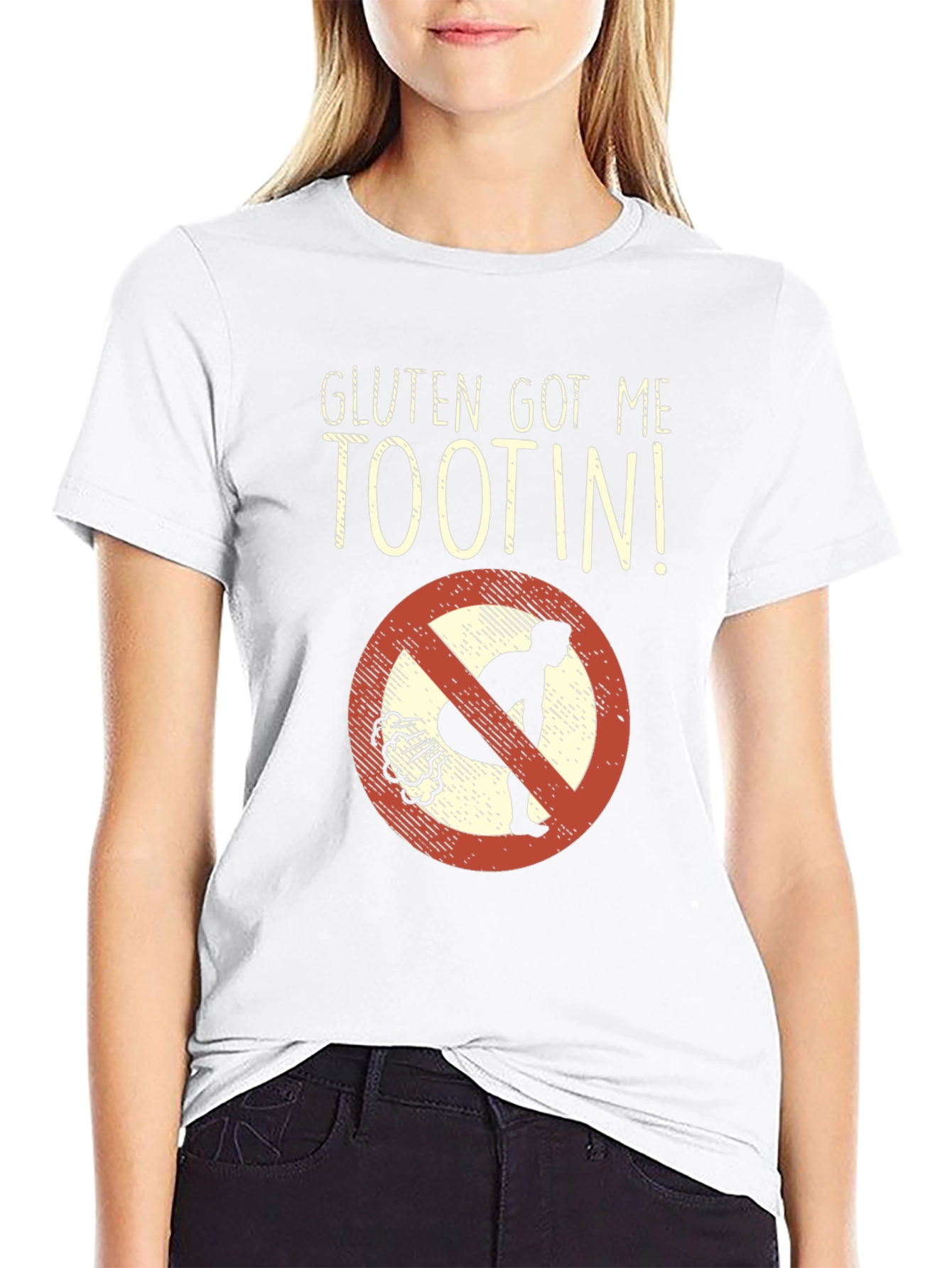 Black Gluten Got Me Tootin' Graphic Tee view 9