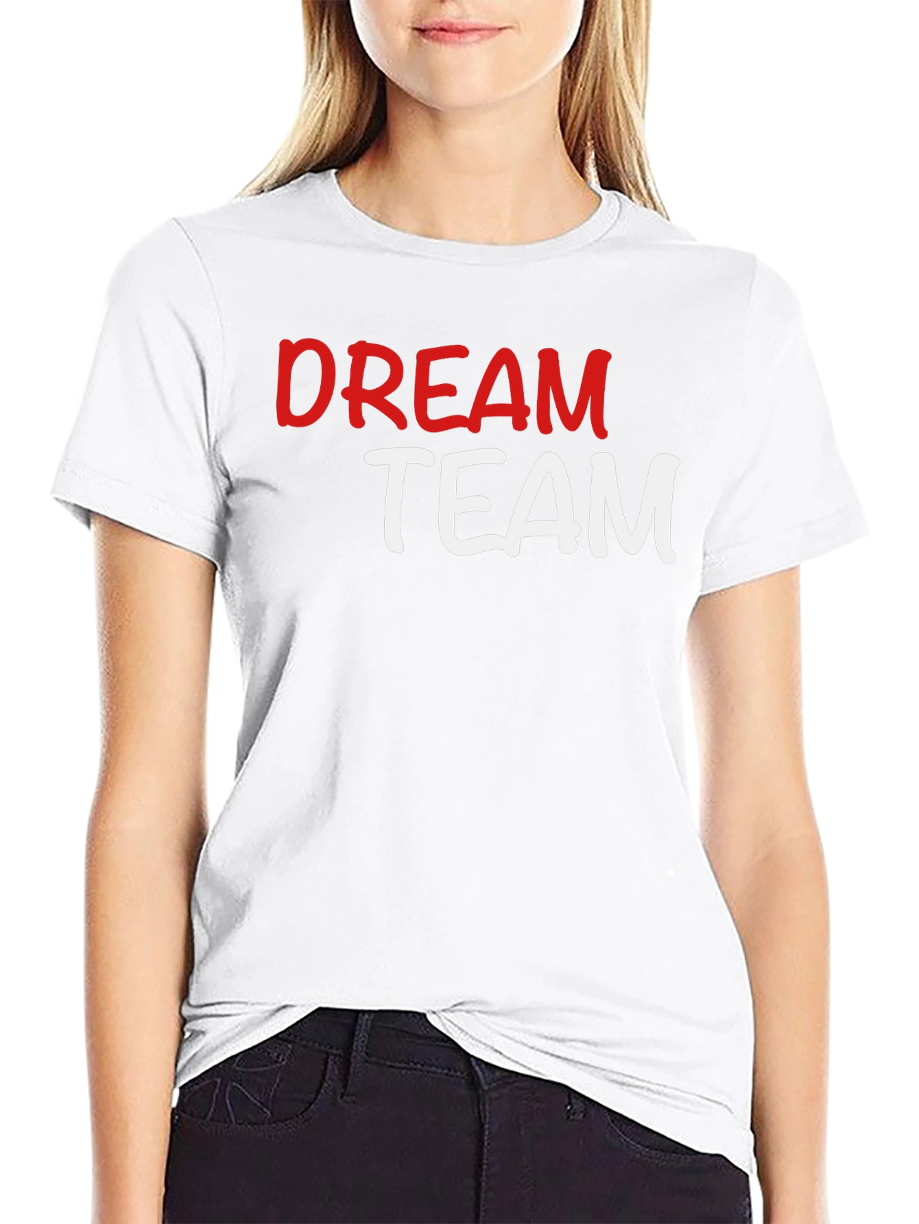 Black Dream Team Graphic T-Shirt - Black Crew Neck Tee view 9