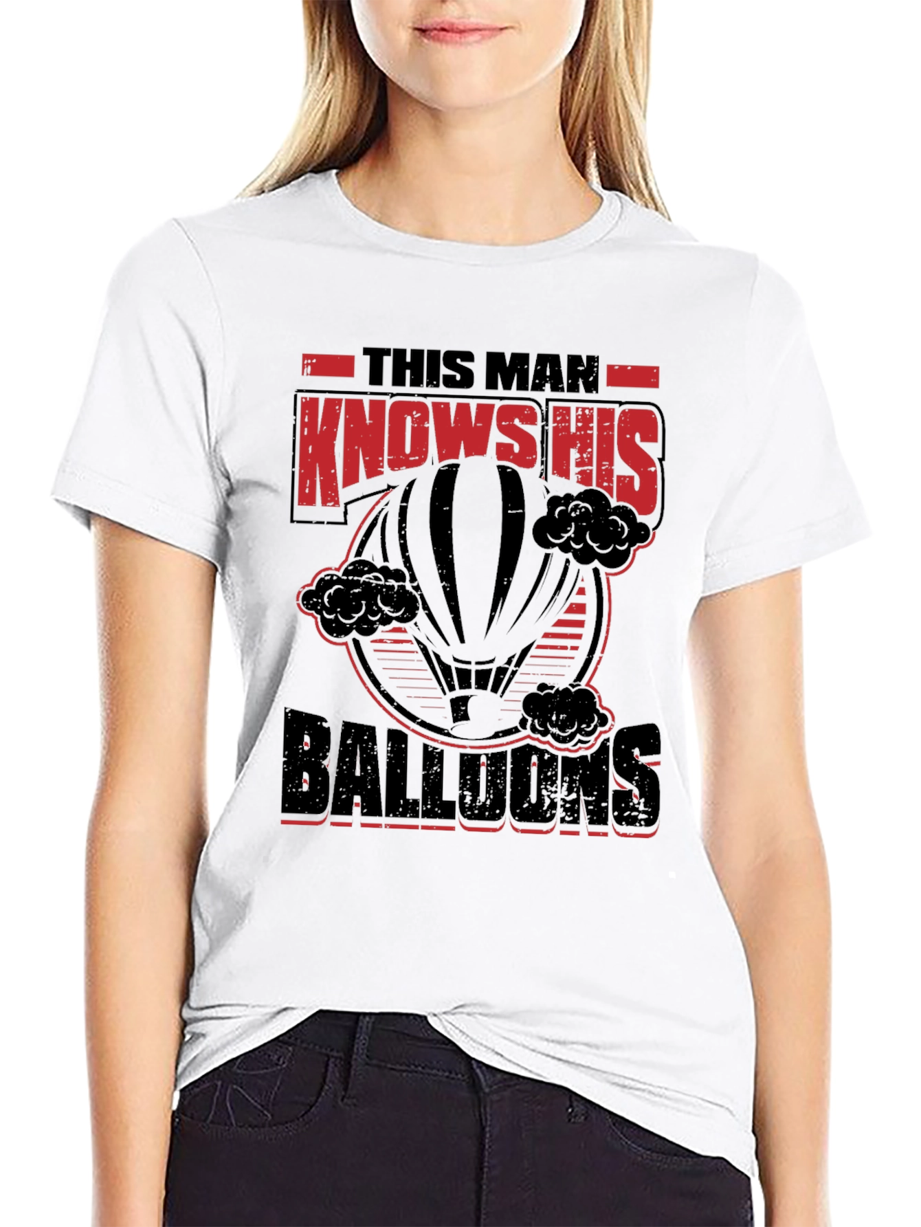 Black This Man Knows His Balloons Graphic T-Shirt view 9