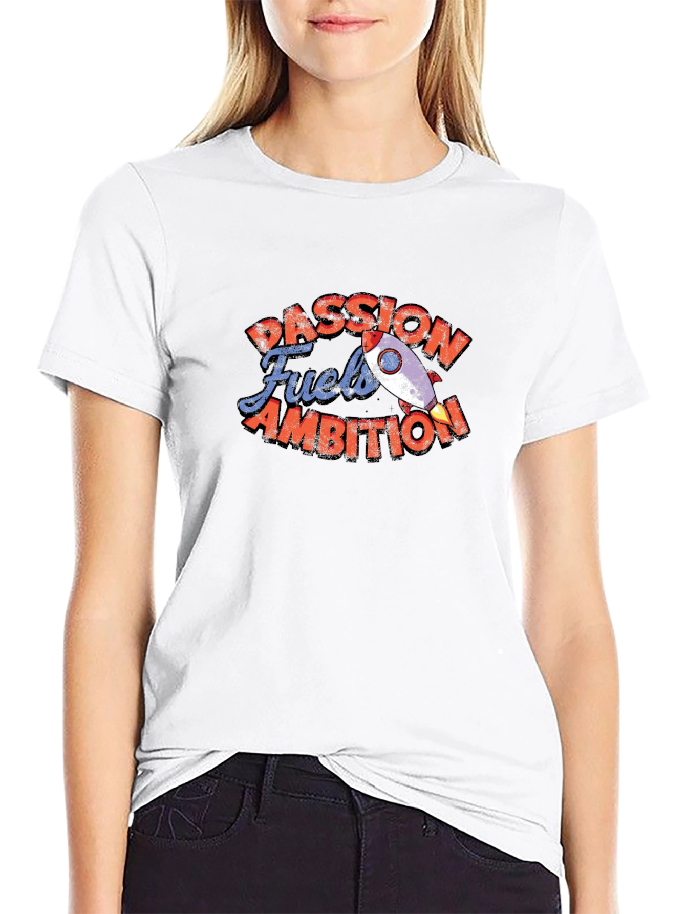 Black Passion Fuels Ambition Graphic T-Shirt view 9