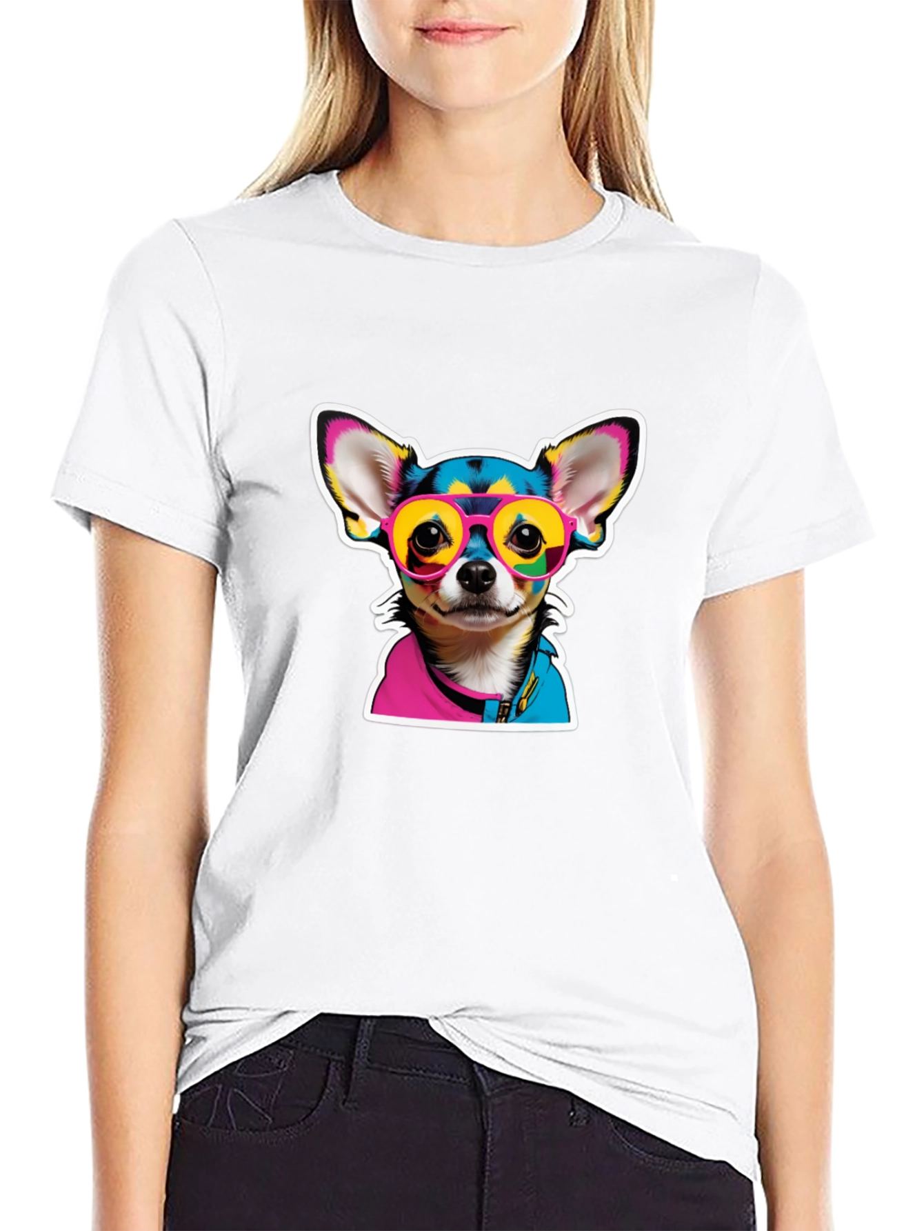 Black Cool Chihuahua Graphic Tee - Stylish Dog Lover Shirt view 9