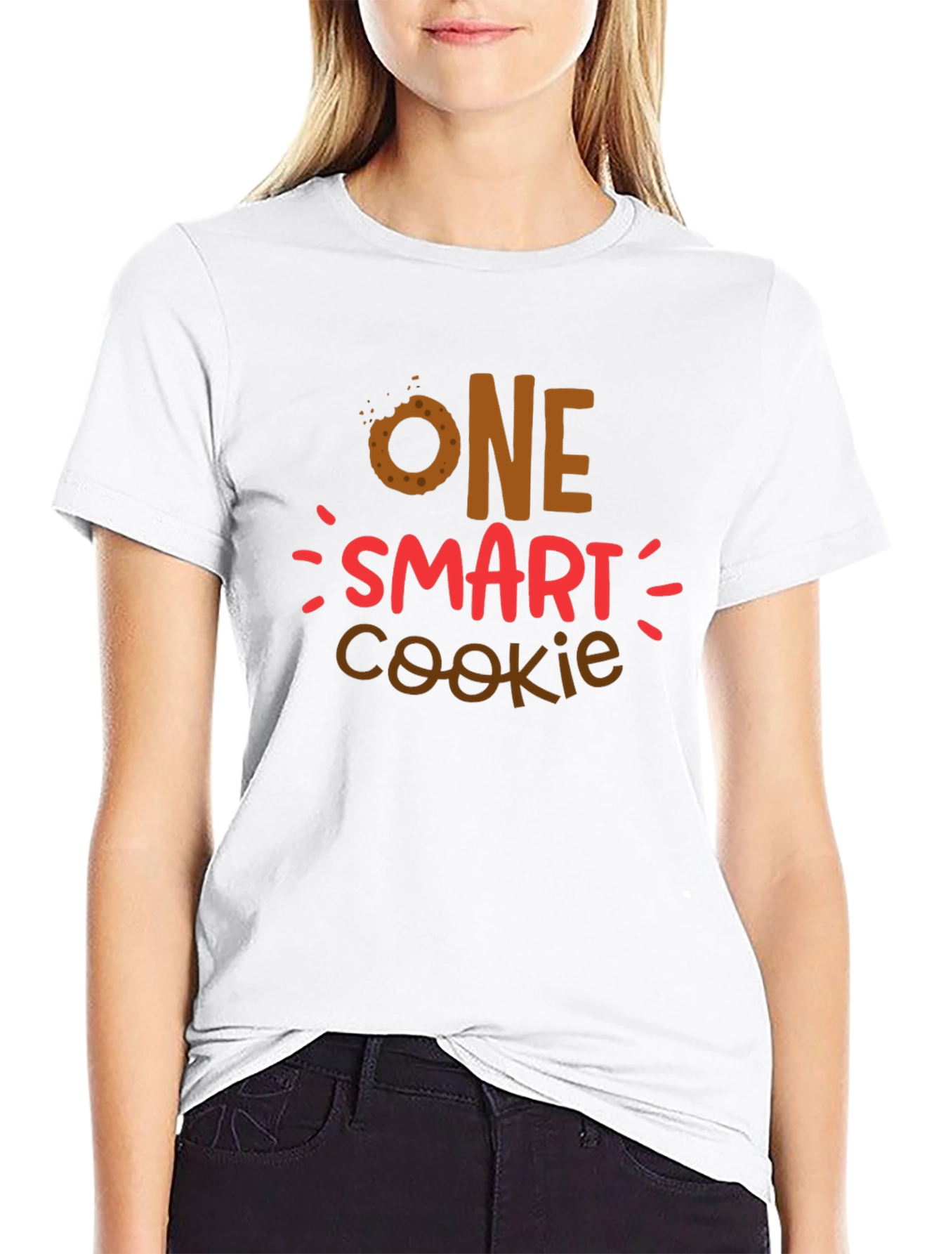 Black One Smart Cookie Graphic Tee - Fun Novelty Shirt view 9