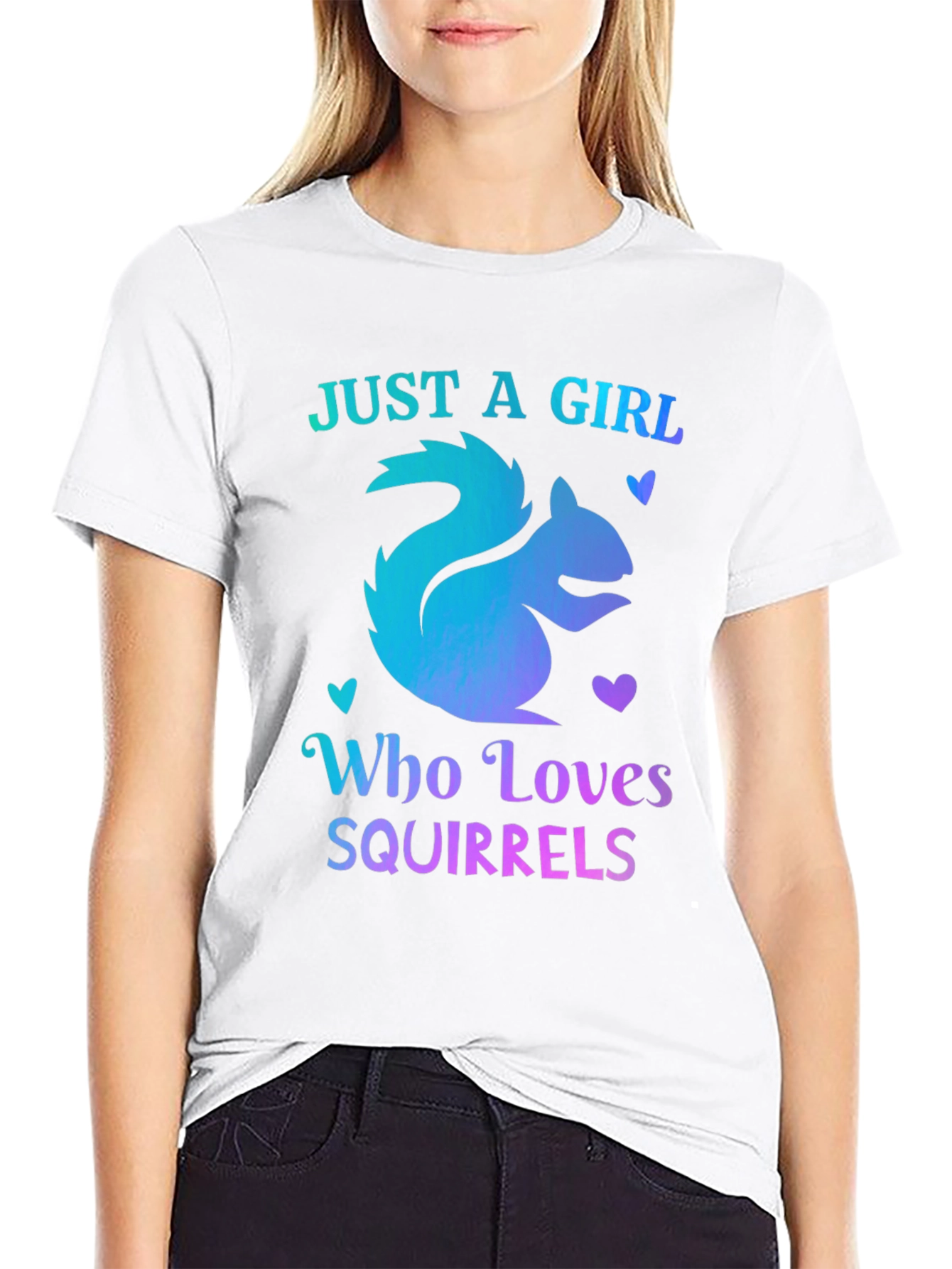 Black Girl Who Loves Squirrels T-Shirt view 9