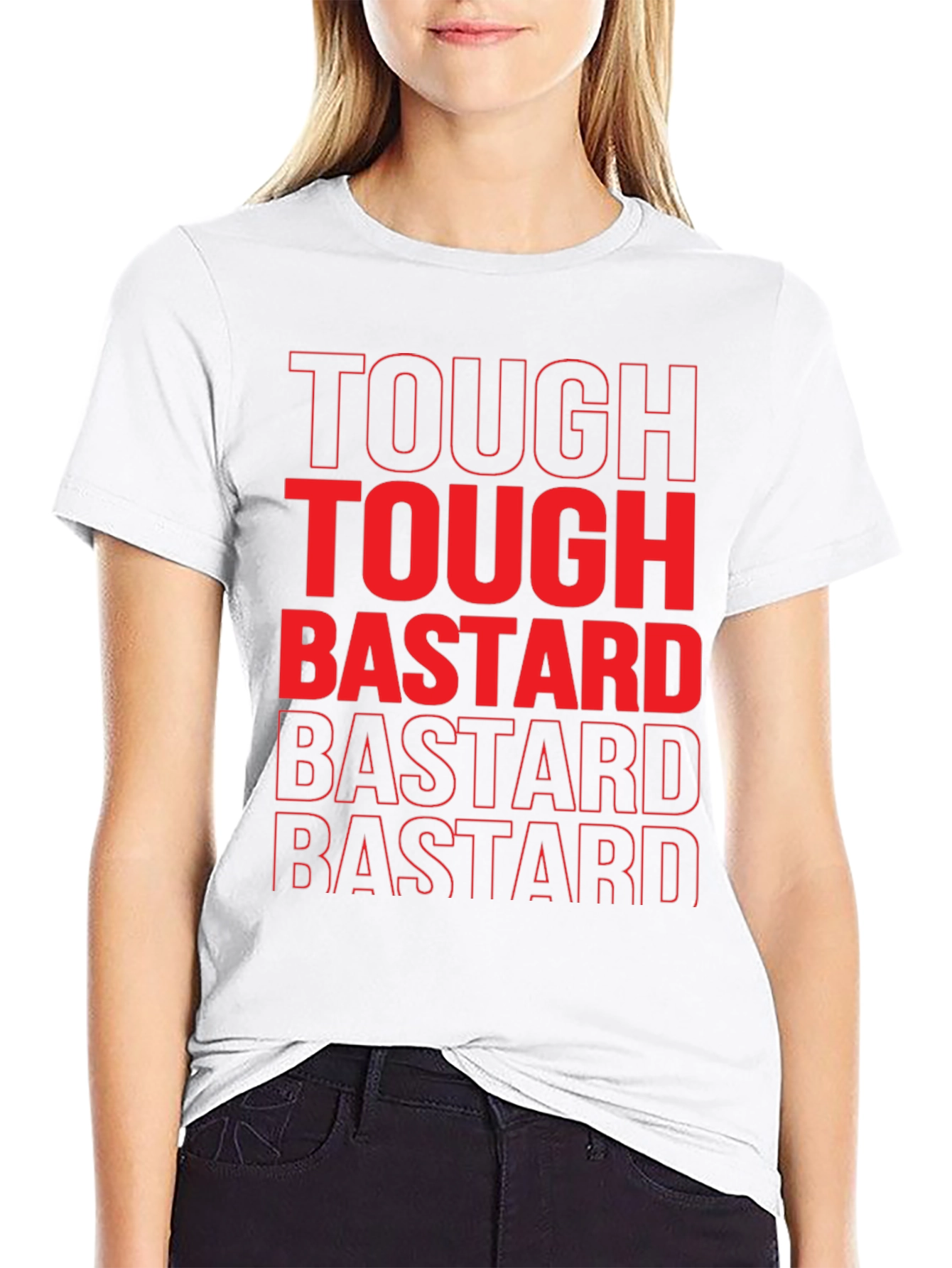 Black Tough Bastard Graphic Tee view 9