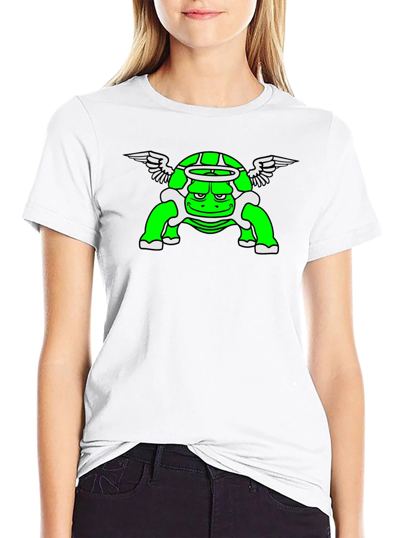 Angel Turtle Graphic Tee - Unique Cartoon Design! - 9