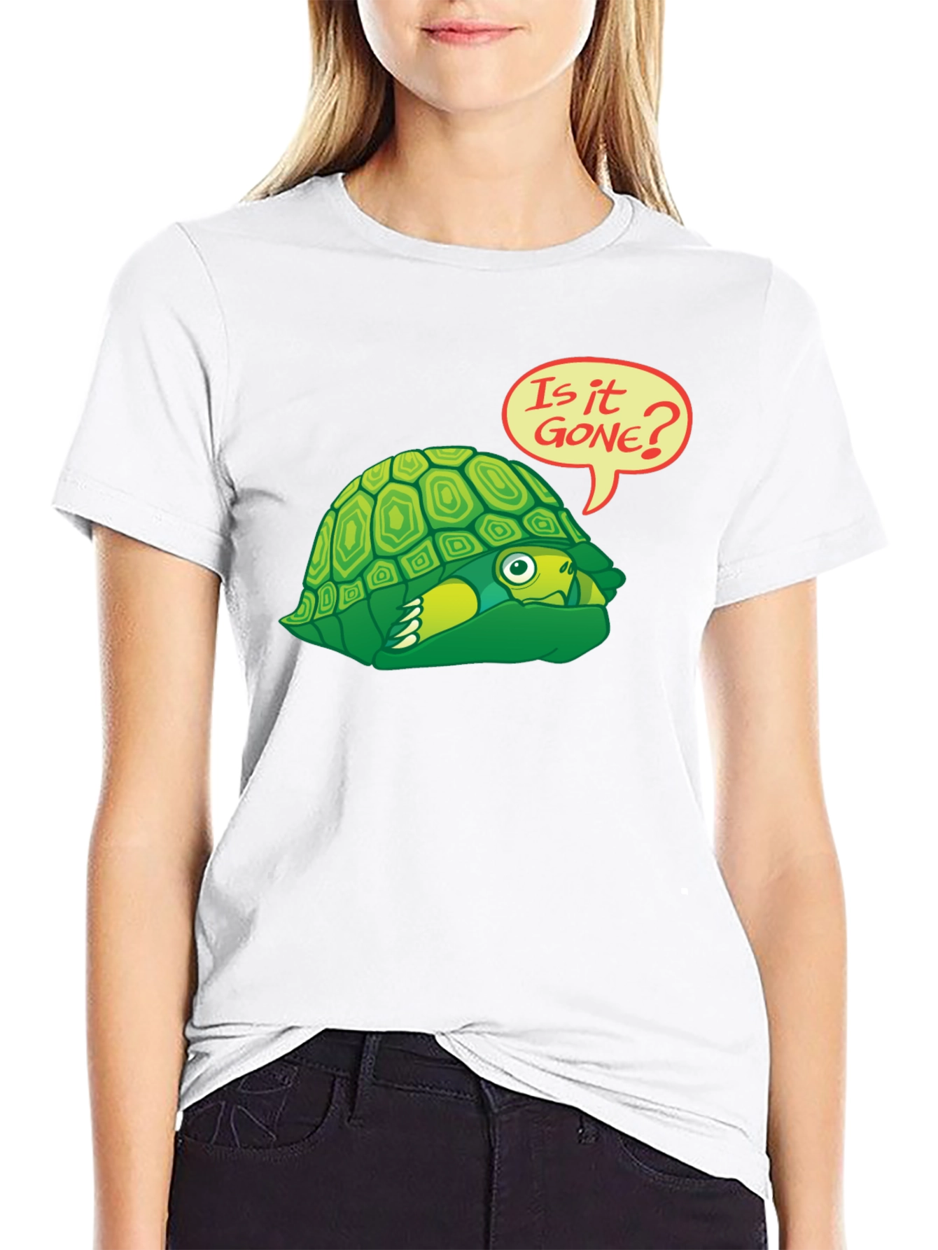 Black Funny Turtle Graphic T-Shirt - Is It Gone? view 9
