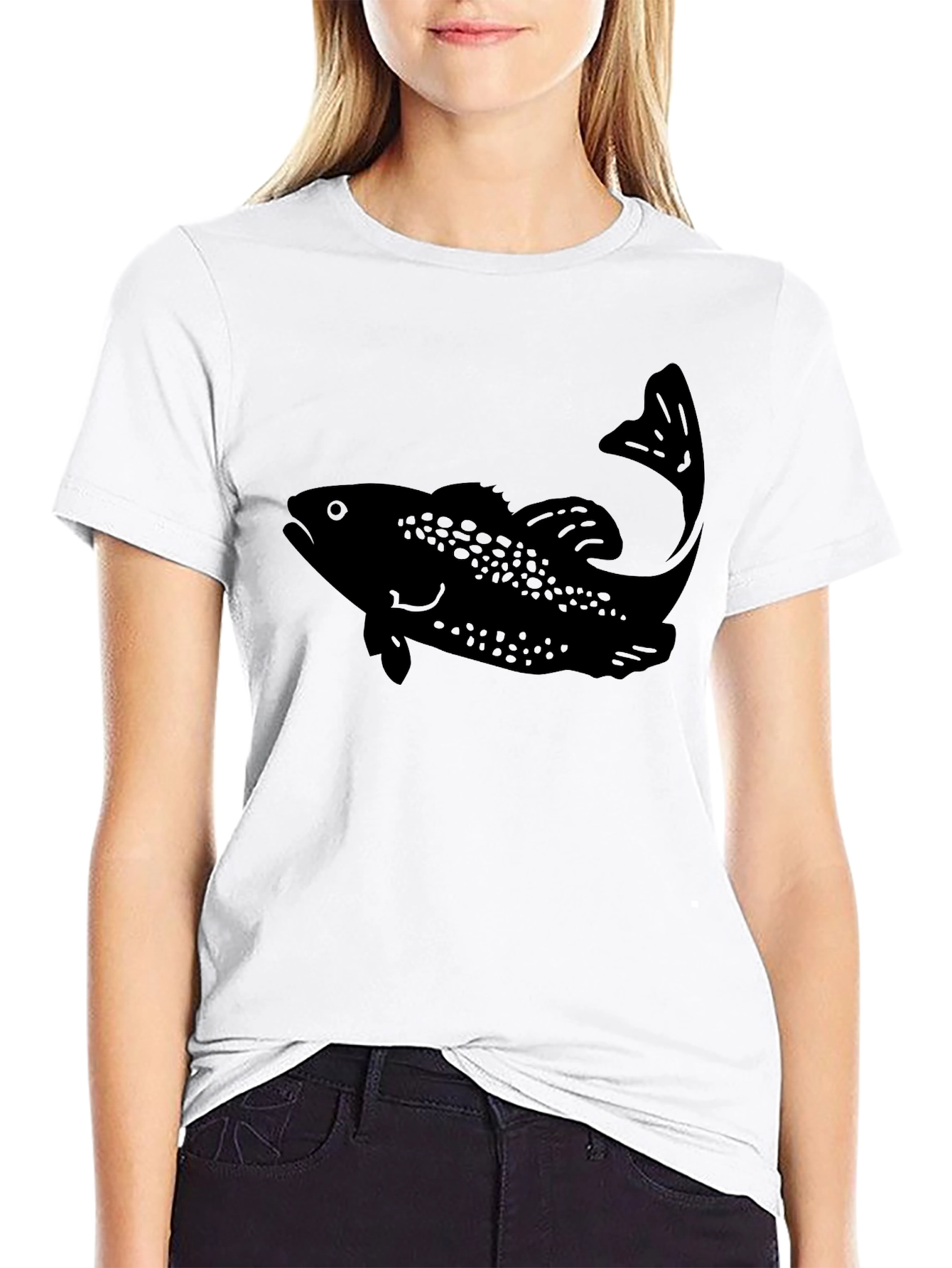 Black Black Fish Graphic Tee - Casual Style view 9