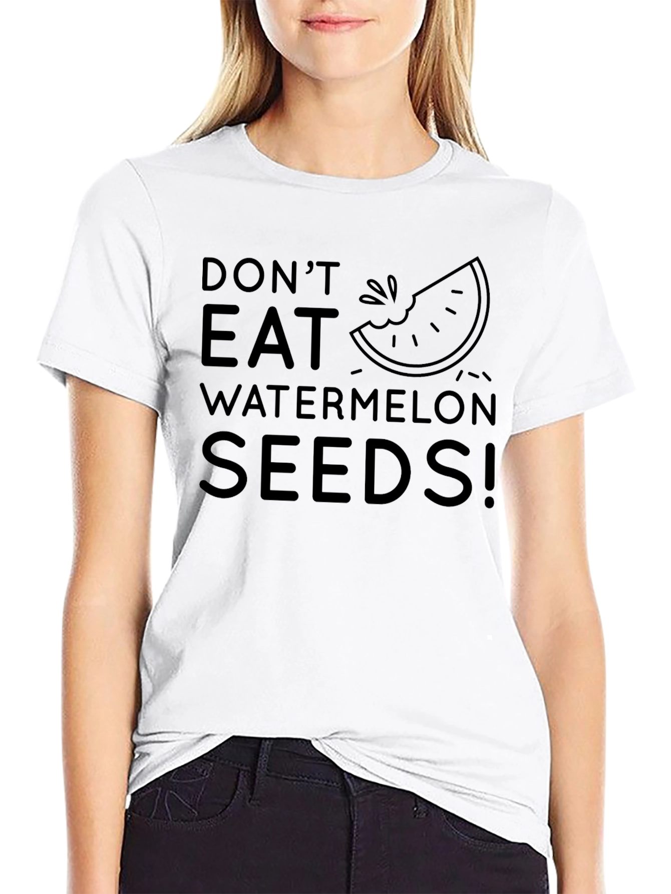 Black Don't Eat Watermelon Seeds! Novelty T-Shirt view 9