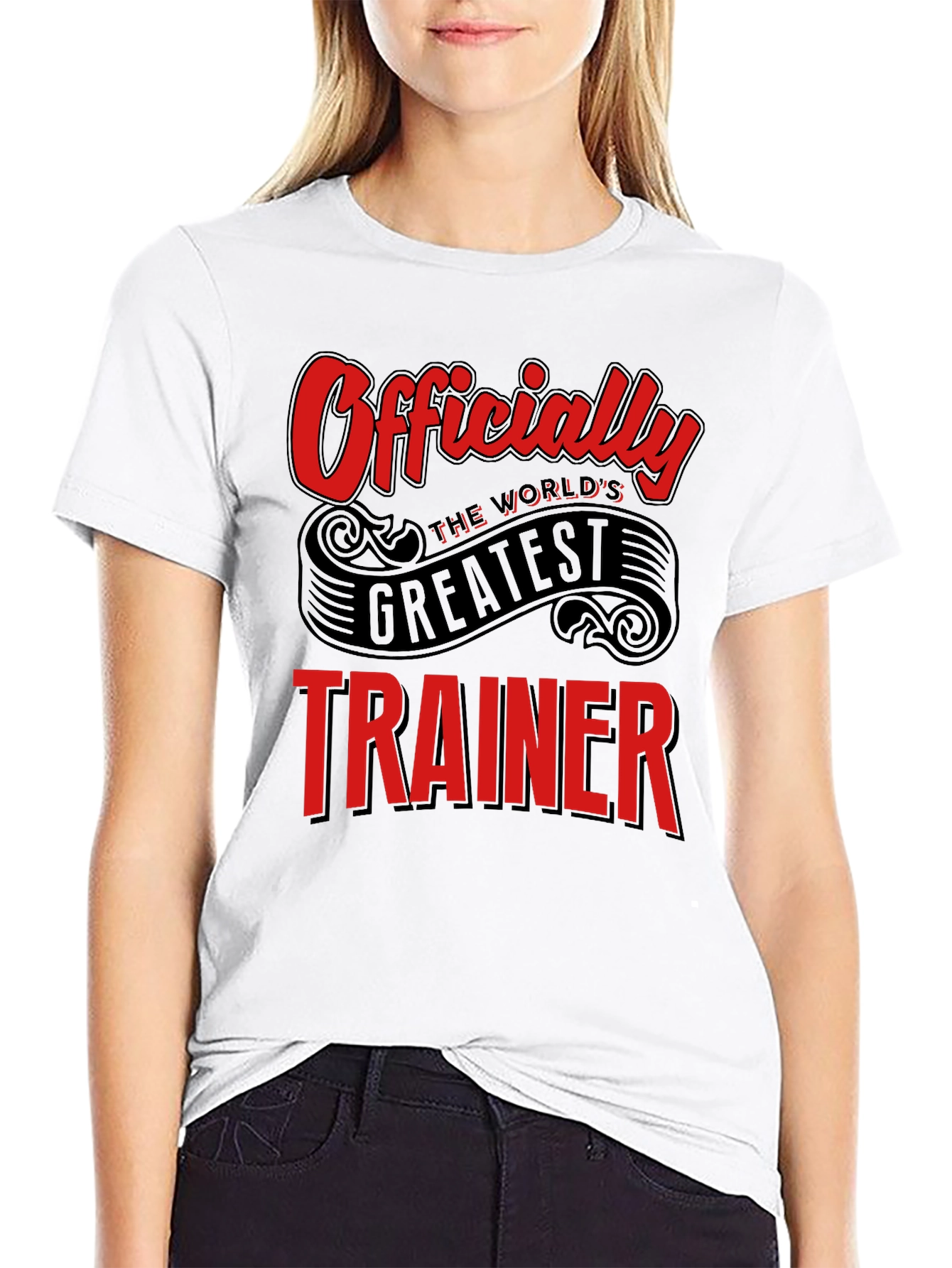 Black World's Greatest Trainer Black T-Shirt view 9
