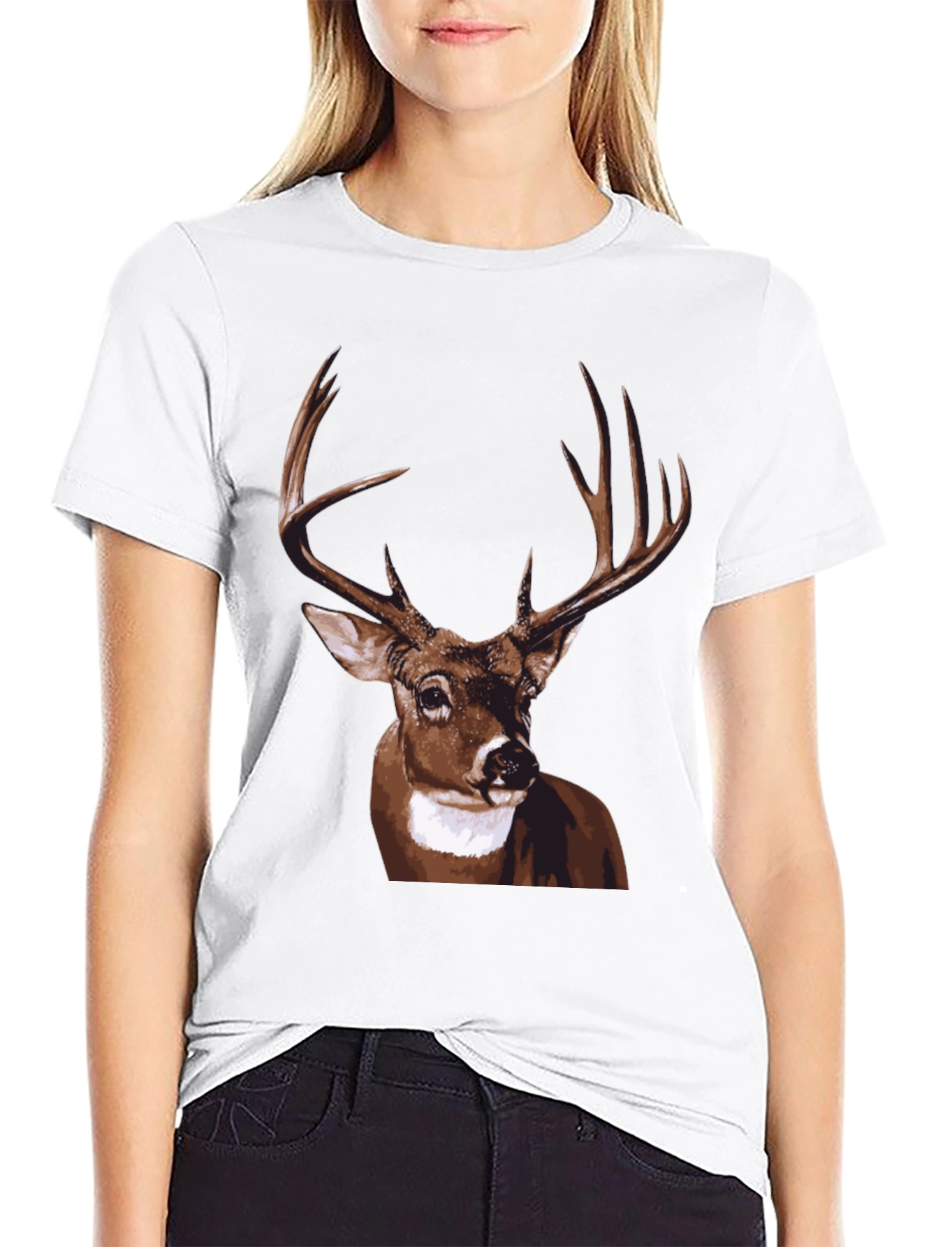 Black Deer Graphic Tee - Men's Black T-Shirt view 9