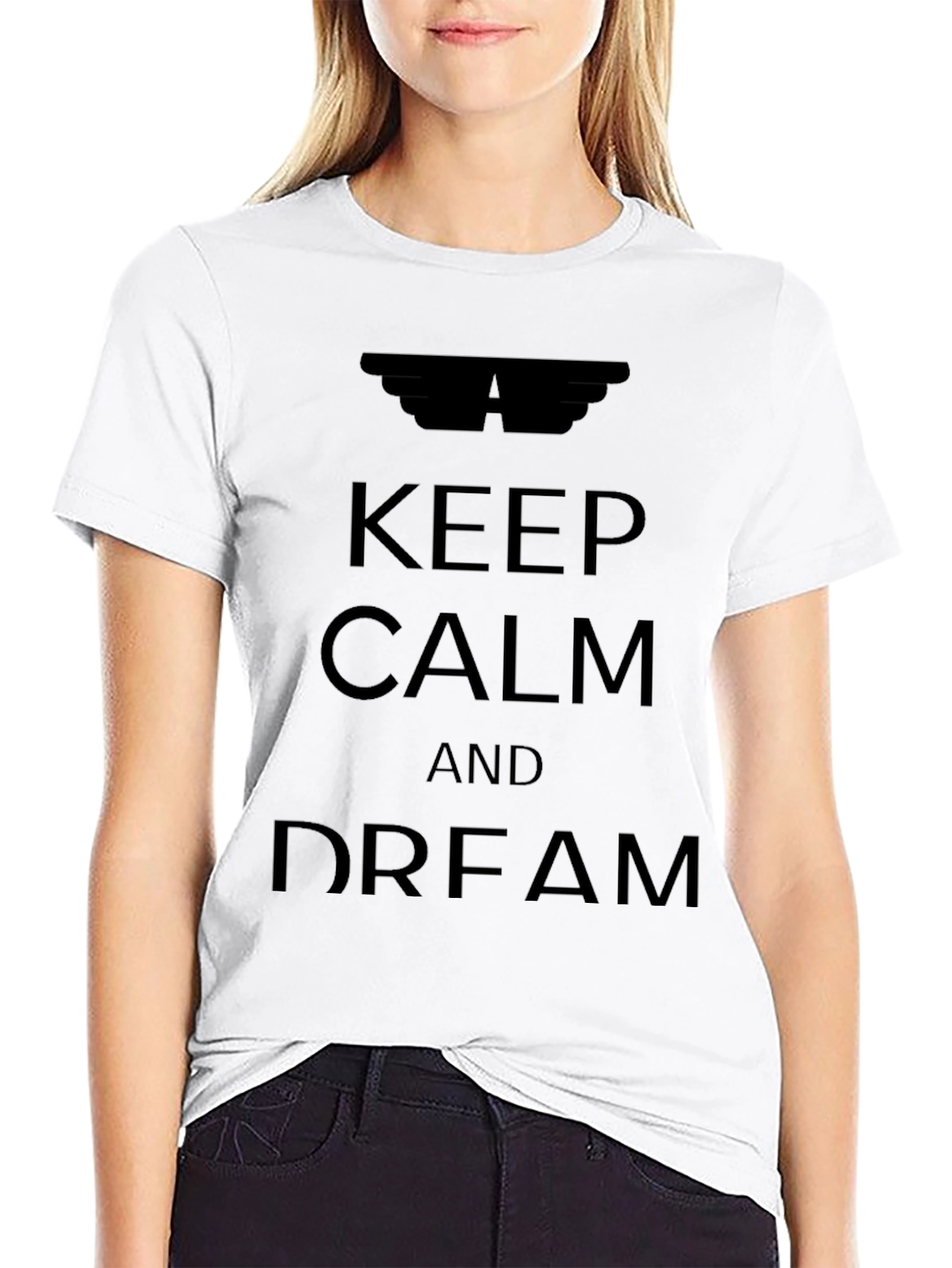Black Keep Calm and Dream Black T-Shirt view 9