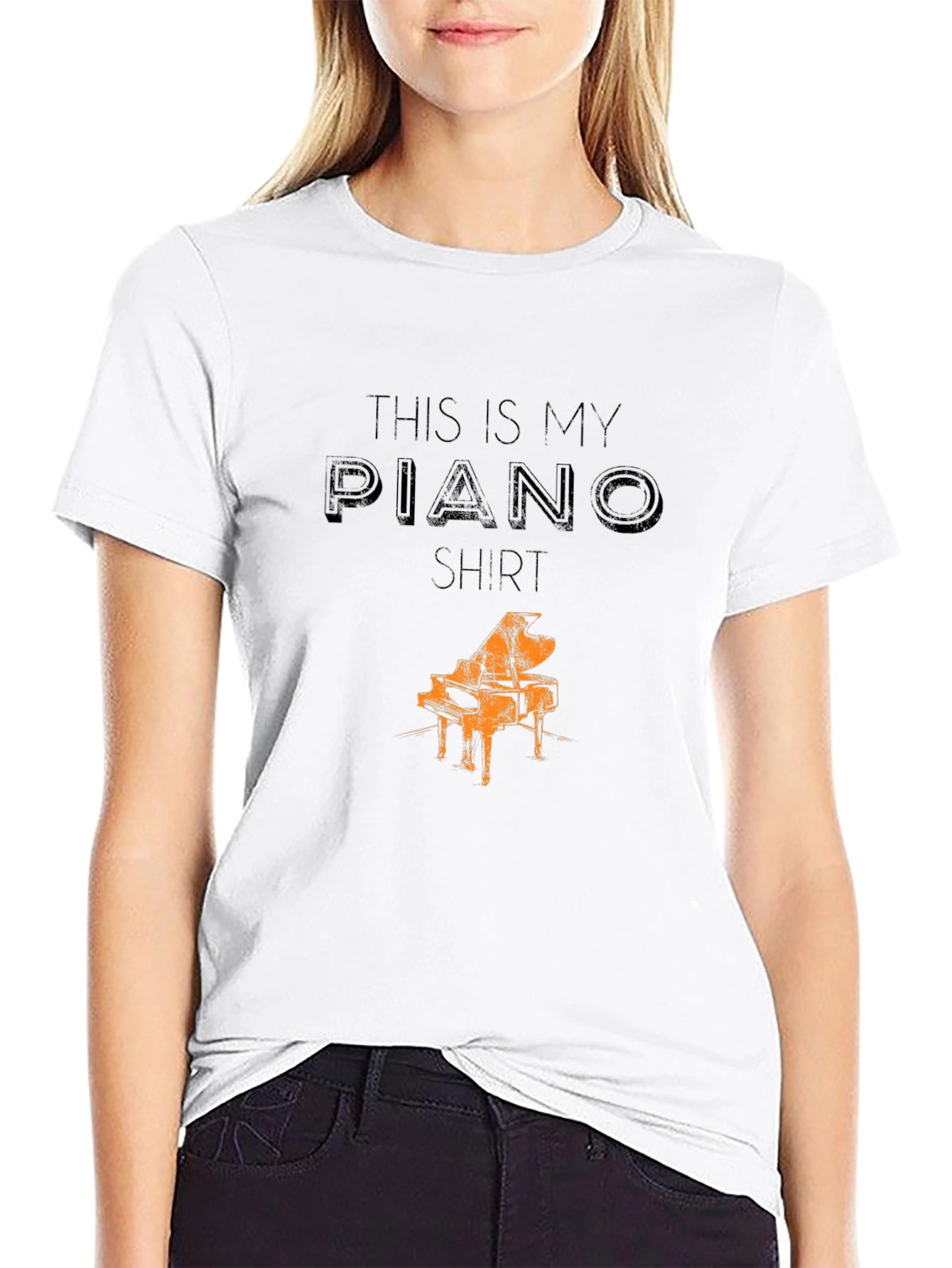 Black Piano Shirt - Musician's Novelty Tee view 9