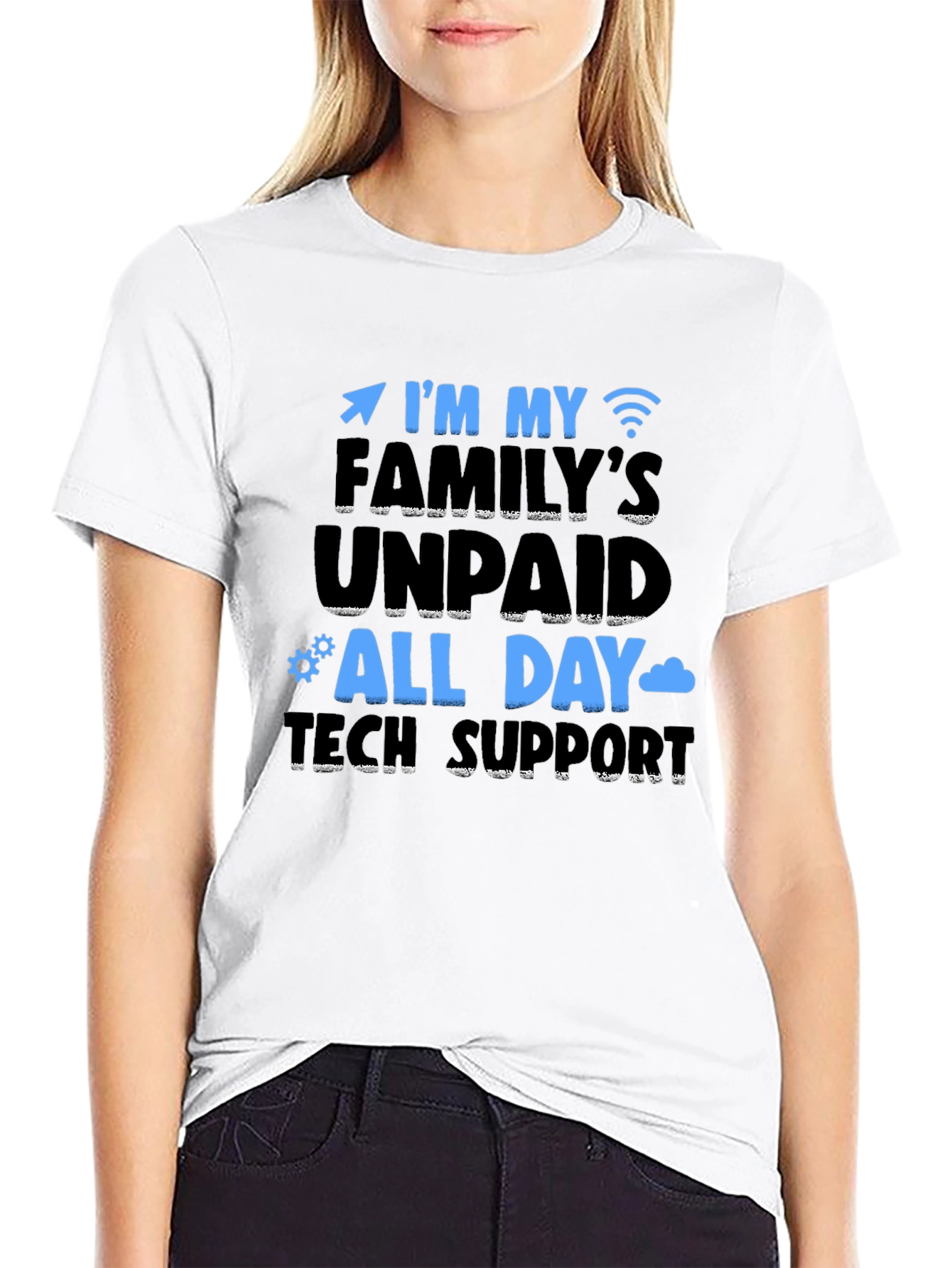 Black Family's Unpaid Tech Support T-Shirt view 9