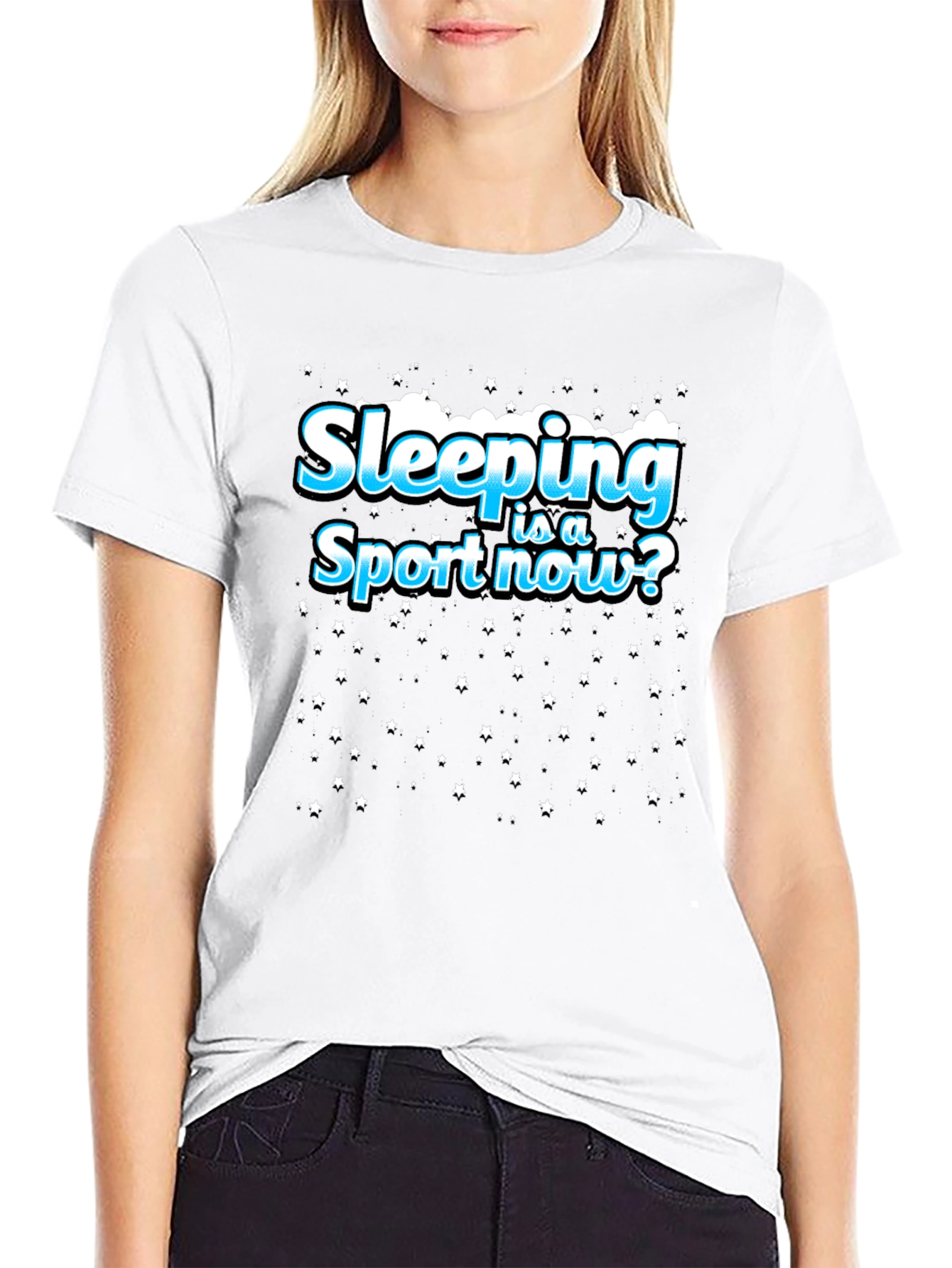 Black Sleeping is a Sport T-Shirt view 9