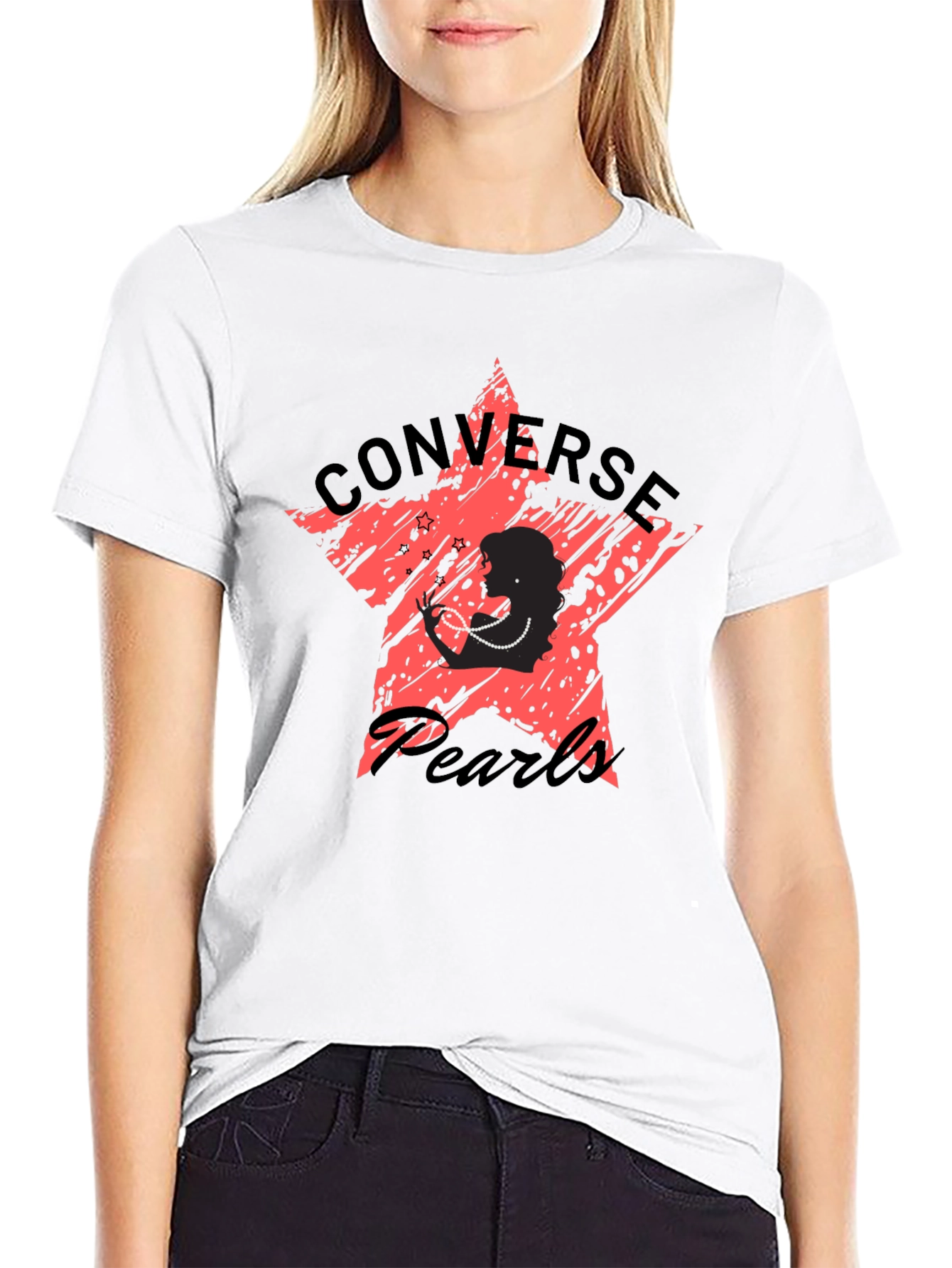 Black Converse Pearls Graphic T-Shirt view 9